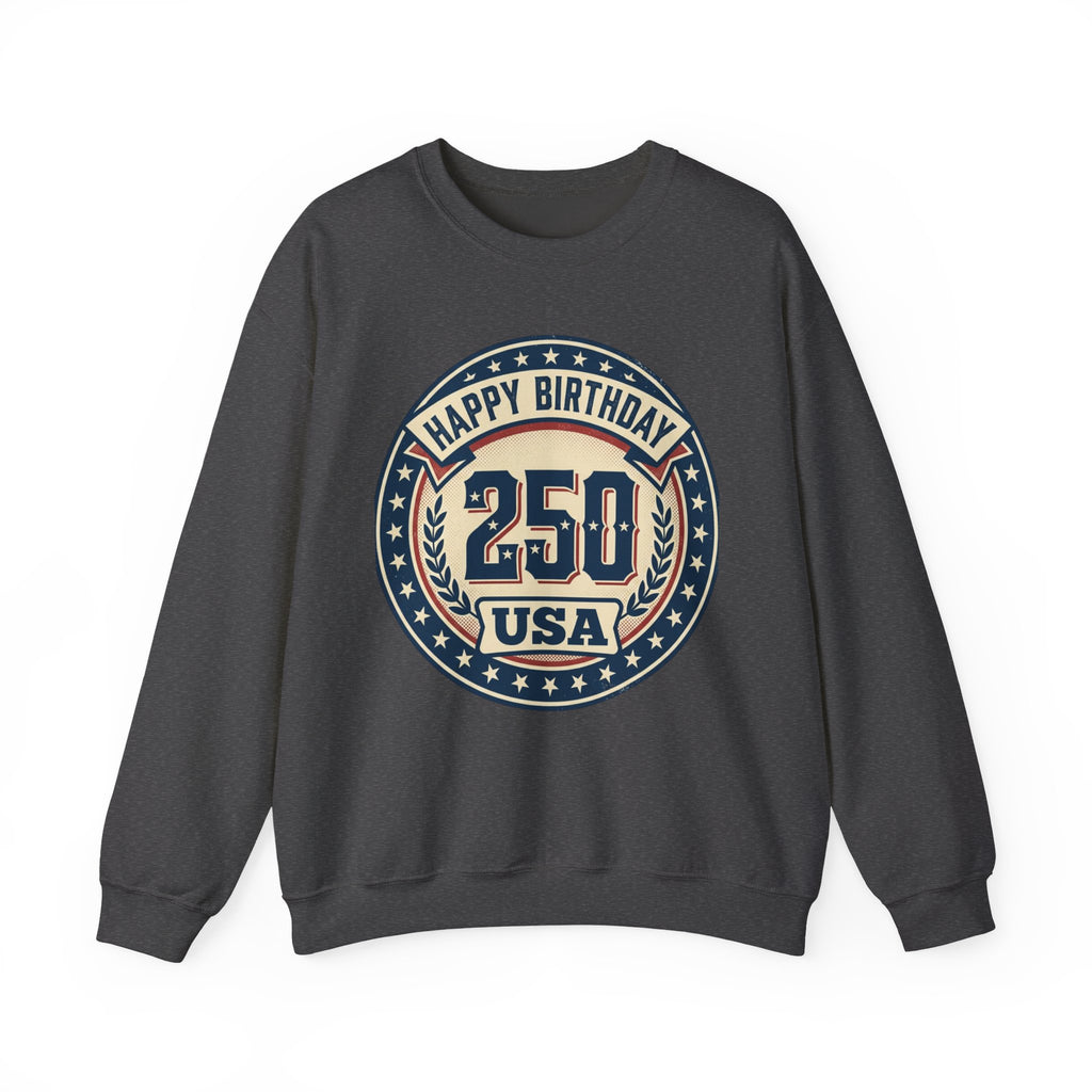 250th USA Birthday Crewneck Sweatshirt – Vintage Independence Celebration