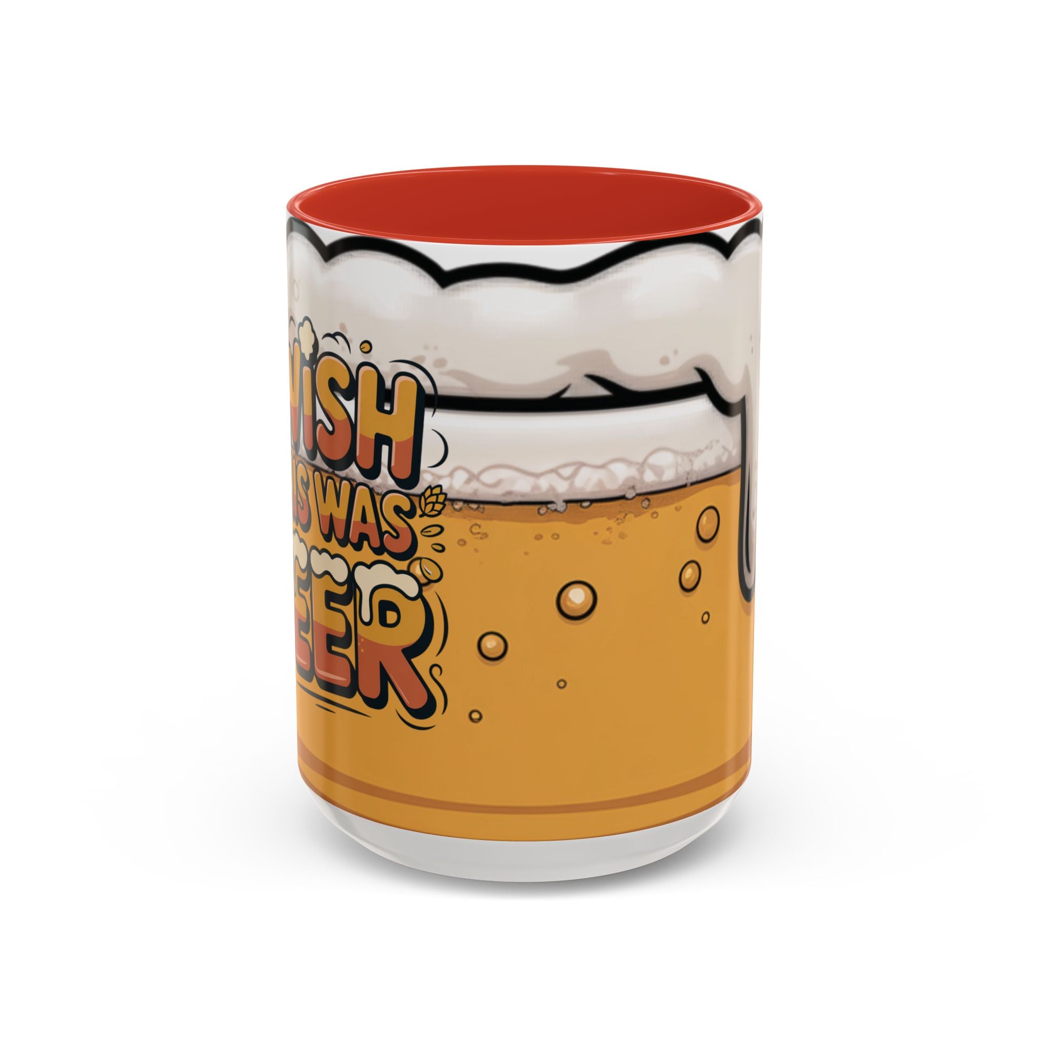 Beer Lover Coffee Mug — 'I WISH THIS WAS BEER' Fun Accent Mug (11/15oz)