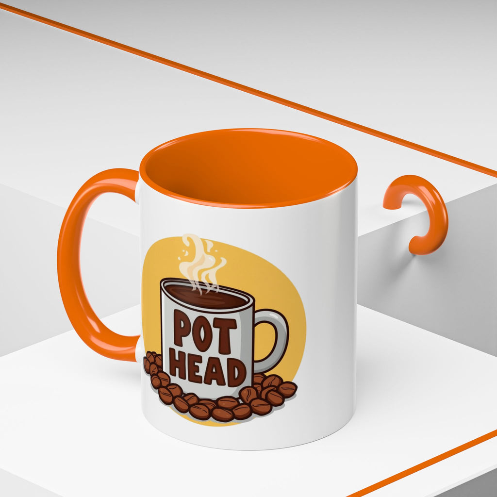 Coffee Mug - Funny coffee "Pot Head" Accent Mug (11/15oz)