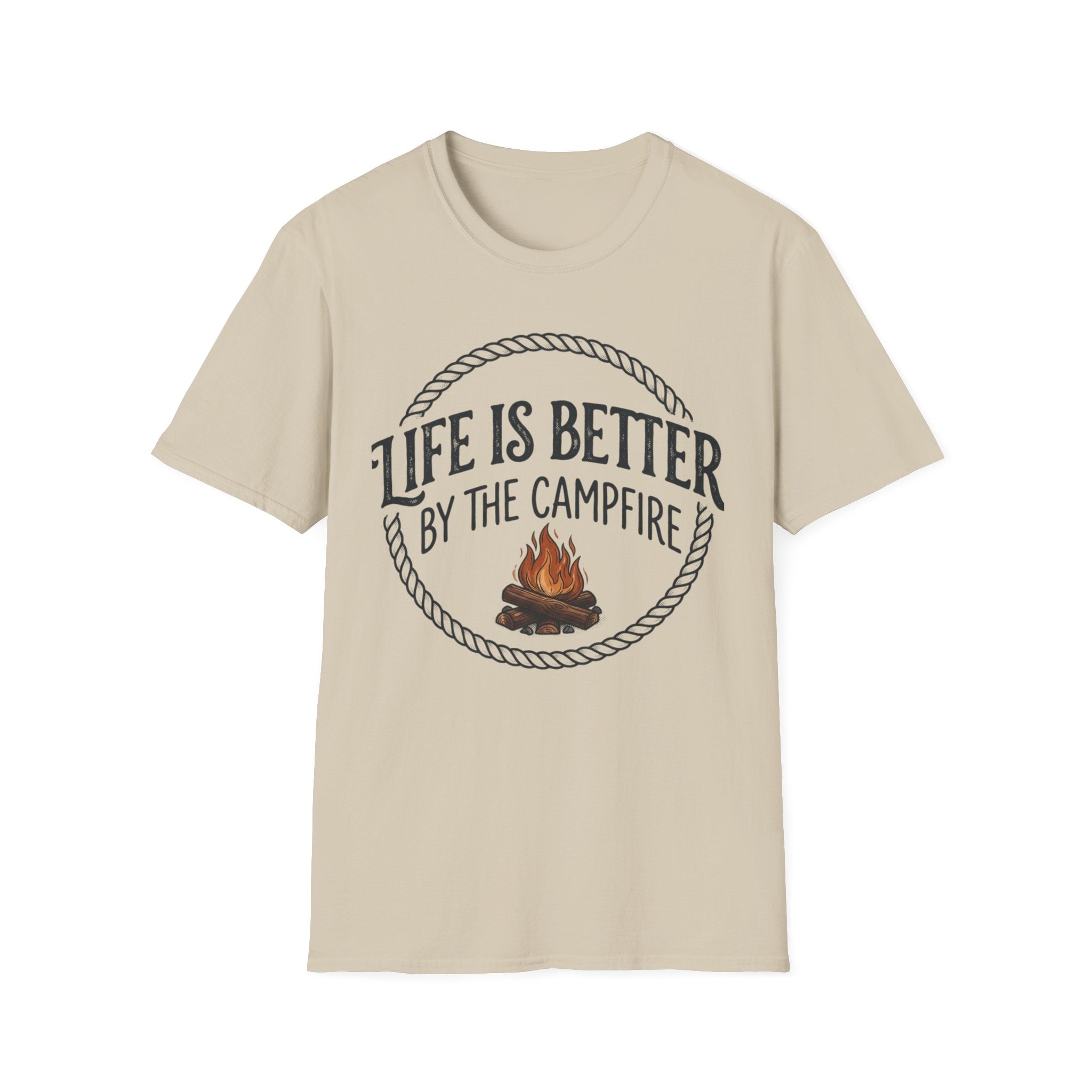Campfire T-Shirt — "Life Is Better by the Campfire" Outdoor Camping Tee