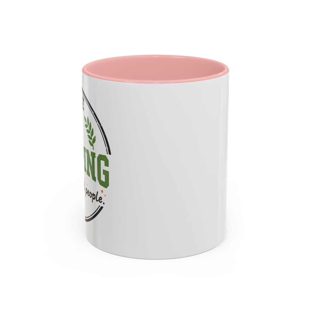 Funny Camping Accent Coffee Mug — I like CAMPING and MAYBE 3 people.