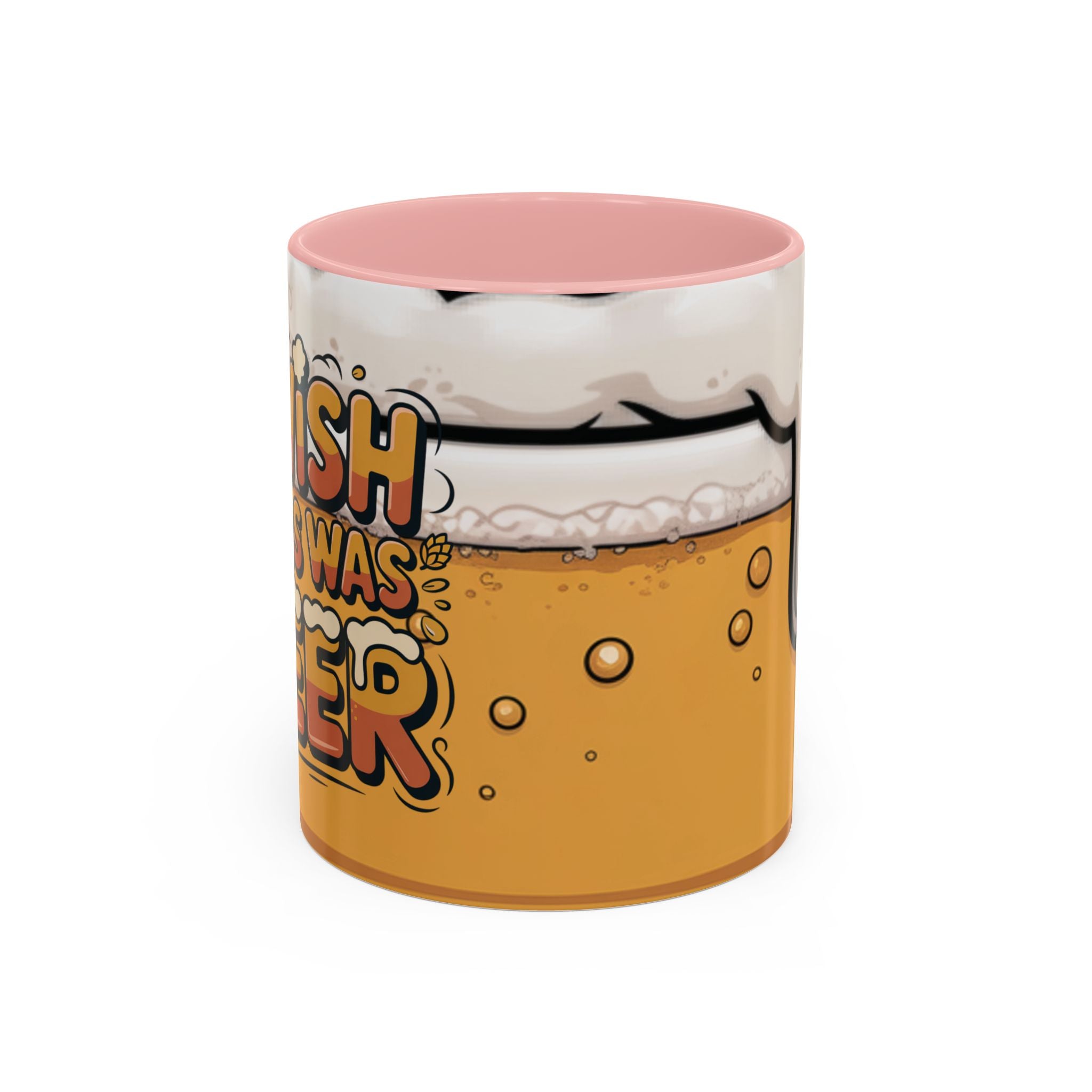 Beer Lover Coffee Mug — 'I WISH THIS WAS BEER' Fun Accent Mug (11/15oz)