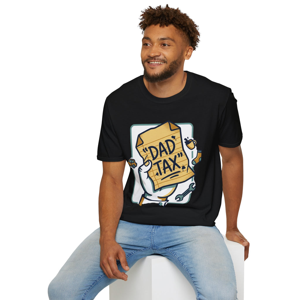 Dad Tax T-Shirt — Funny Fathers Day Tee with ‘Dad Tax’ Receipt Design