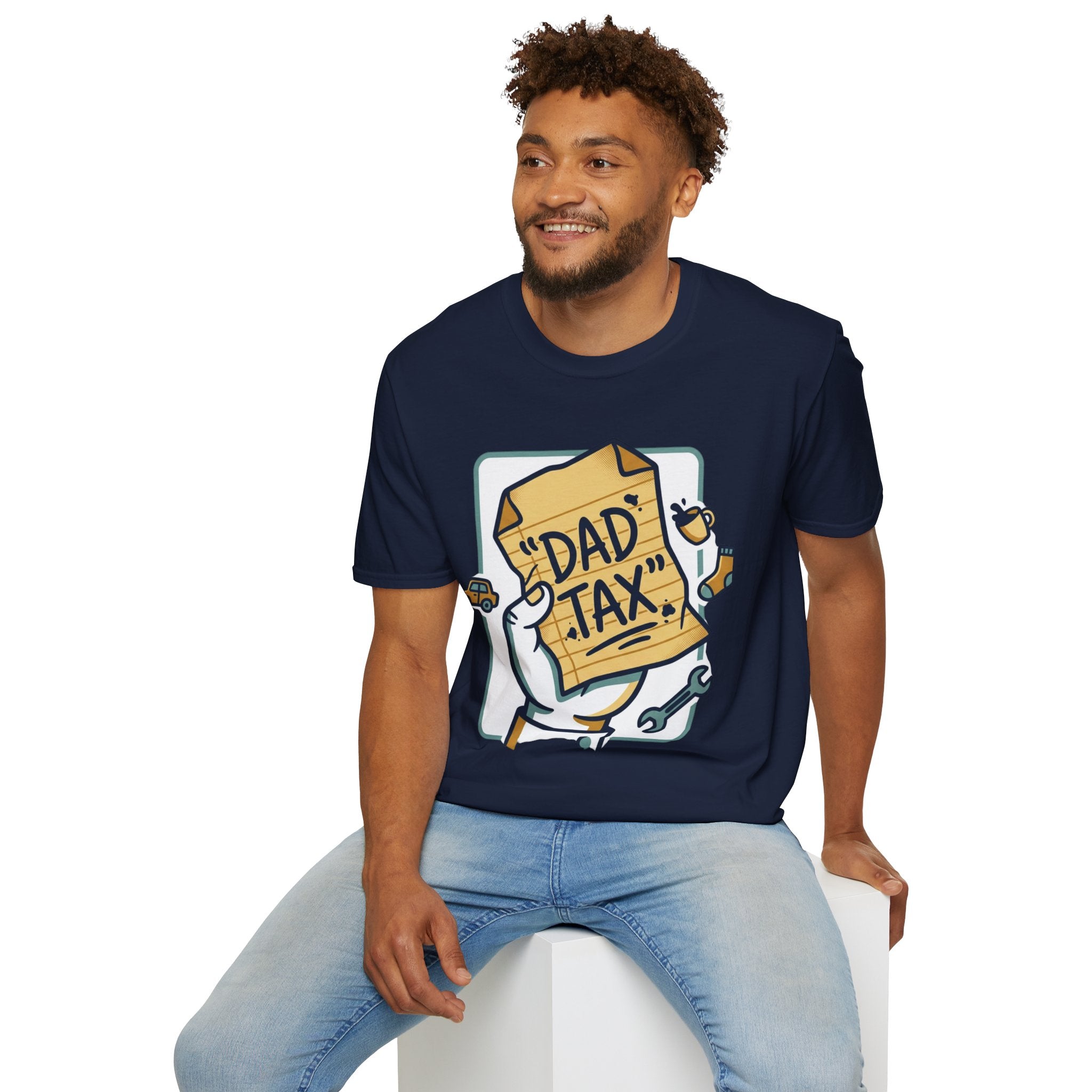 Dad Tax T-Shirt — Funny Fathers Day Tee with ‘Dad Tax’ Receipt Design