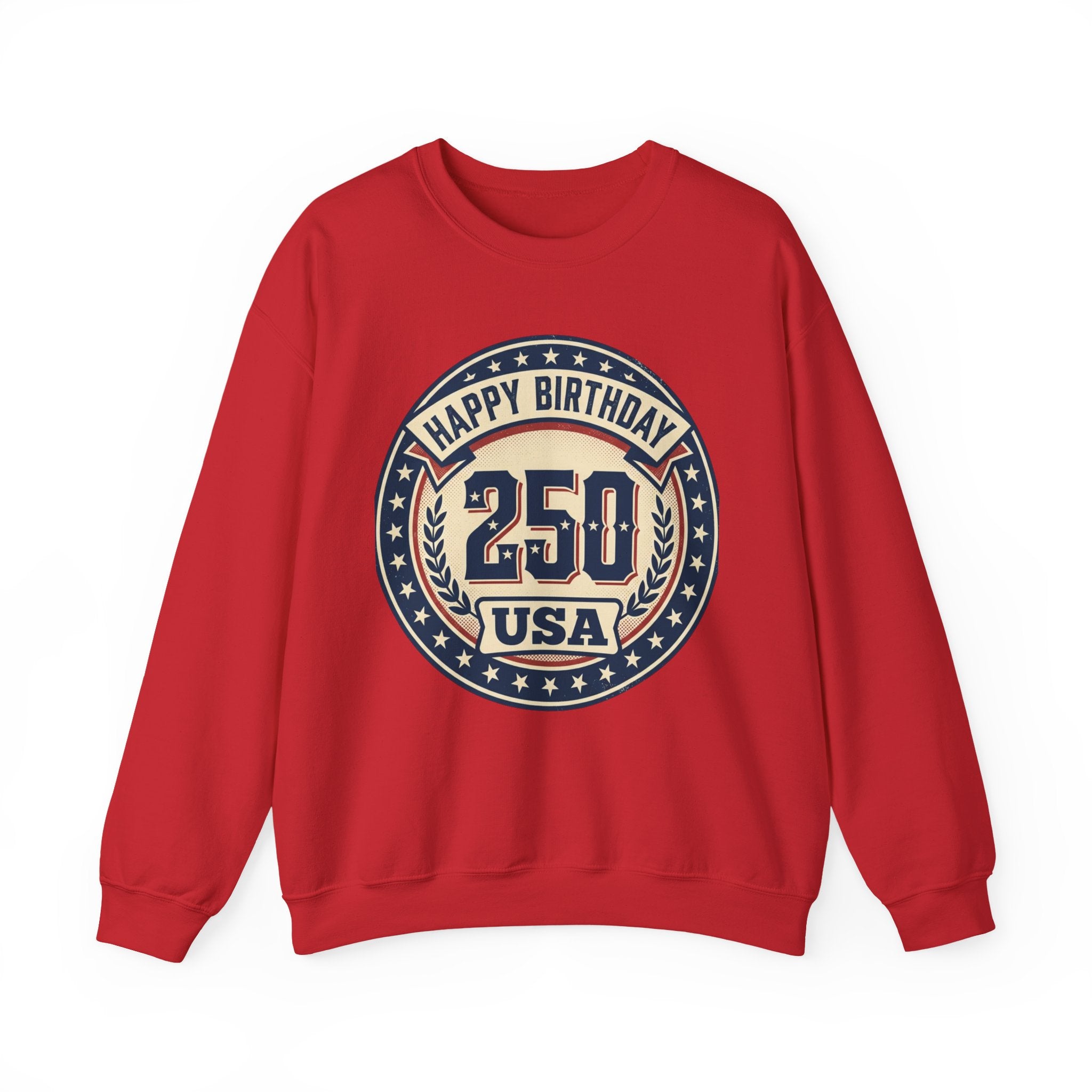 250th USA Birthday Crewneck Sweatshirt – Vintage Independence Celebration