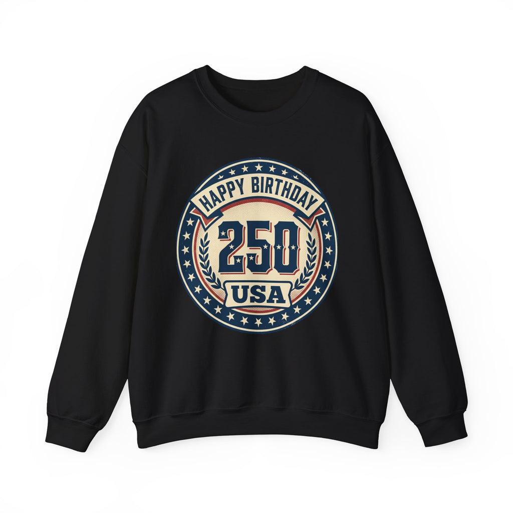 250th USA Birthday Crewneck Sweatshirt – Vintage Independence Celebration