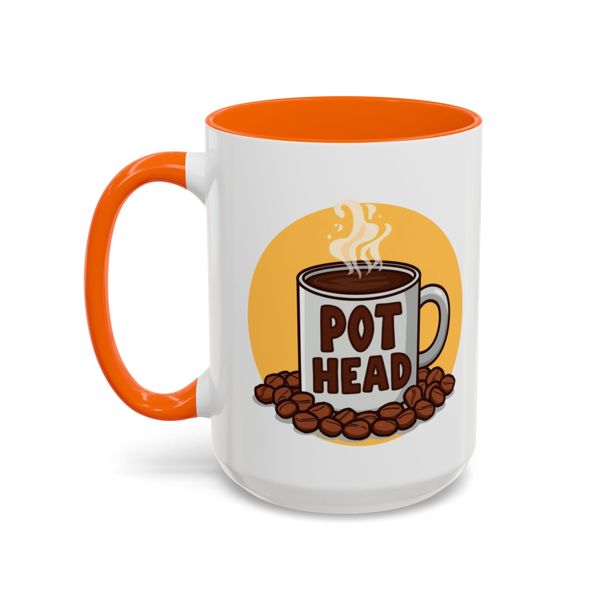 Coffee Mug - Funny coffee "Pot Head" Accent Mug (11/15oz)