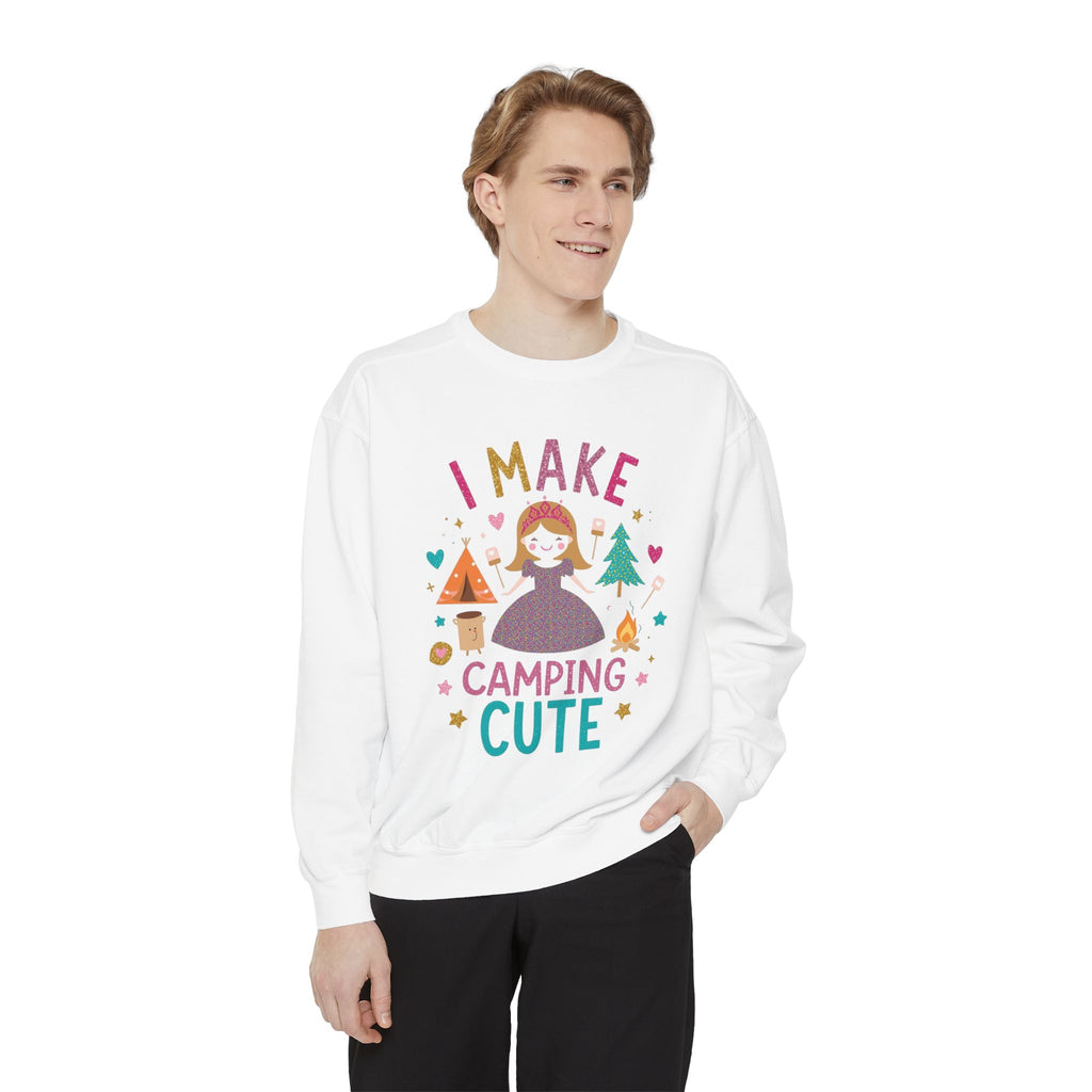 I Make Camping Cute Sweatshirt – "I Make Camping Cute" Graphic Crewneck