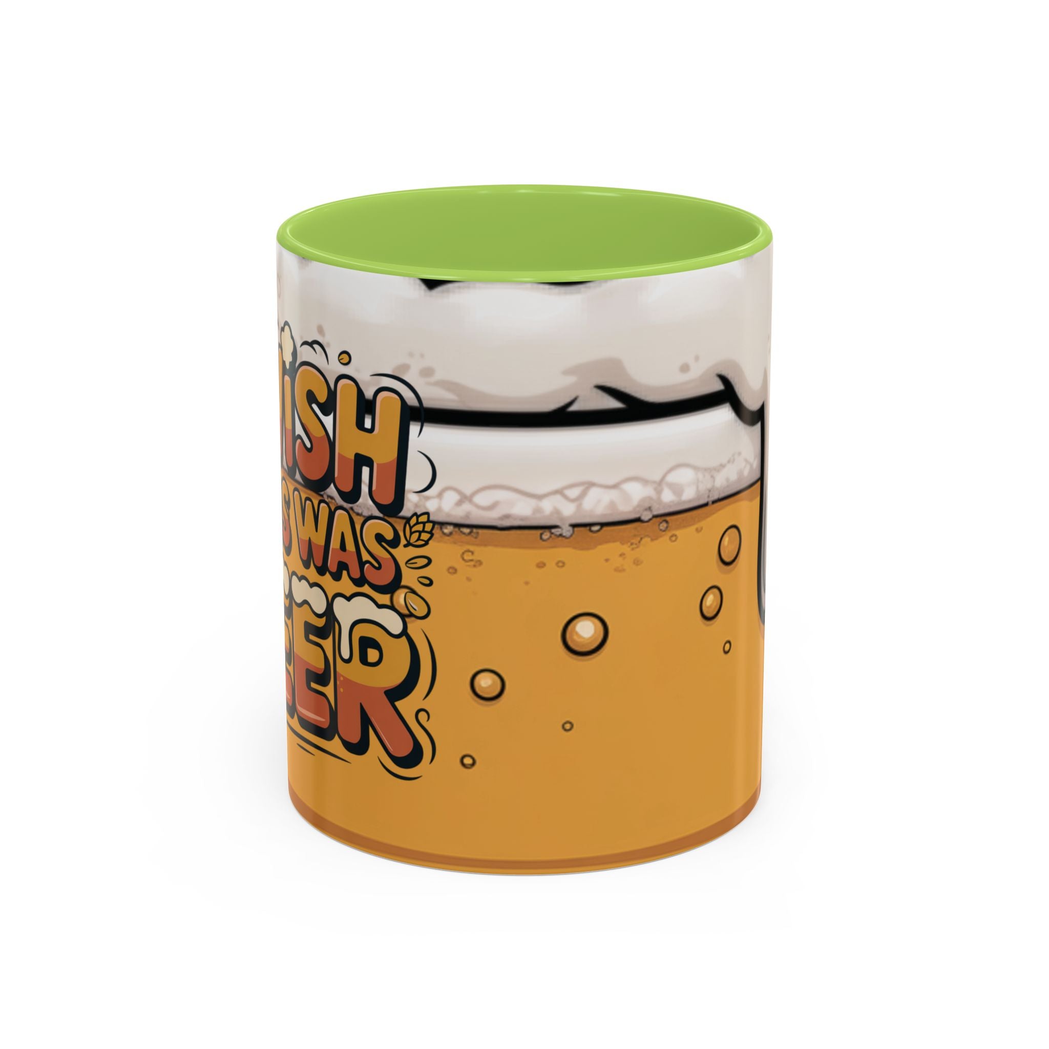 Beer Lover Coffee Mug — 'I WISH THIS WAS BEER' Fun Accent Mug (11/15oz)
