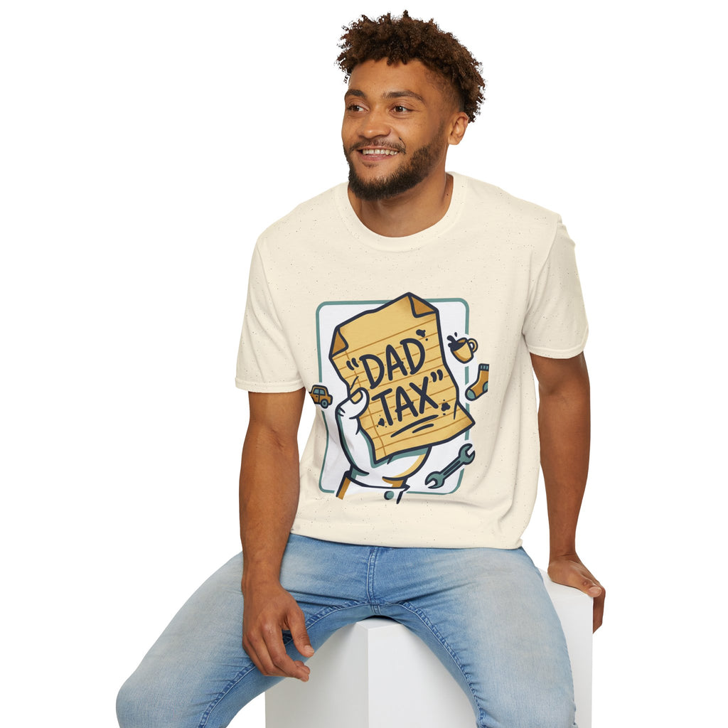 Dad Tax T-Shirt — Funny Fathers Day Tee with ‘Dad Tax’ Receipt Design