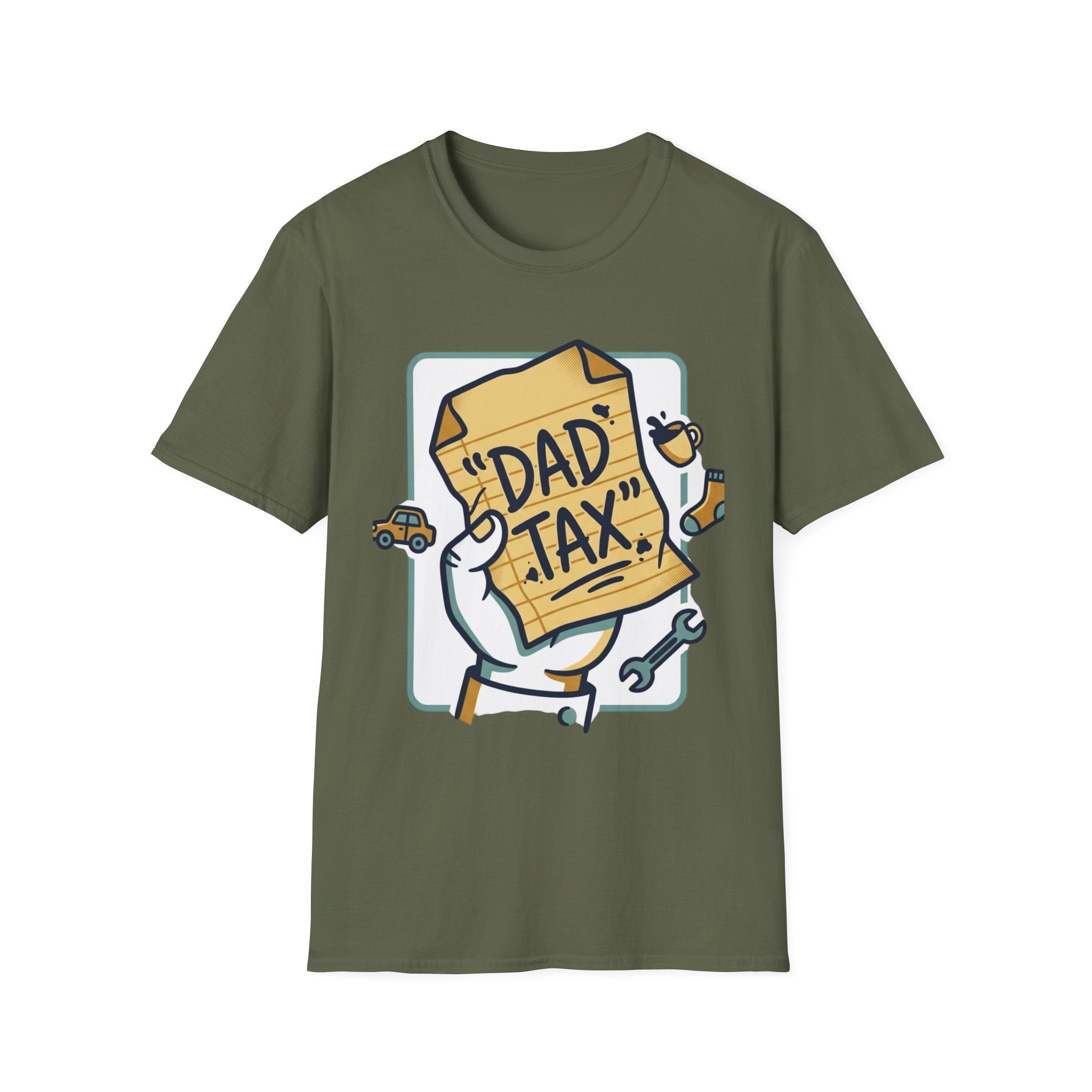 Dad Tax T-Shirt — Funny Fathers Day Tee with ‘Dad Tax’ Receipt Design