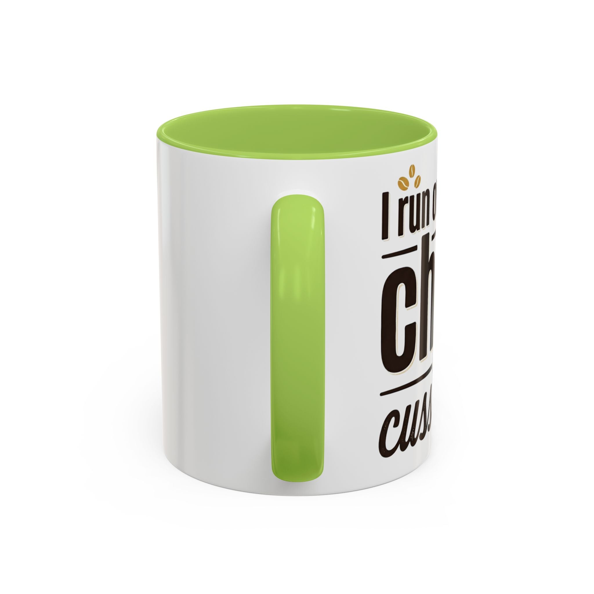 Coffee Mug - "Powered by Caffeine, Chaos & Cuss words" Accent 11/15oz