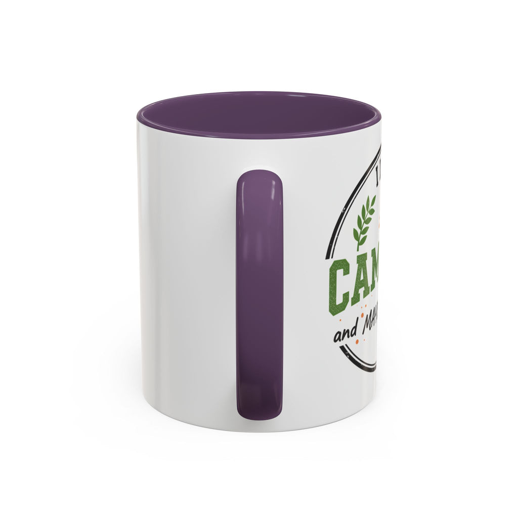 Funny Camping Accent Coffee Mug — I like CAMPING and MAYBE 3 people.
