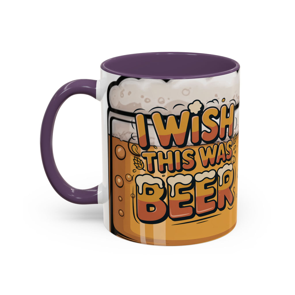 Beer Lover Coffee Mug — 'I WISH THIS WAS BEER' Fun Accent Mug (11/15oz)