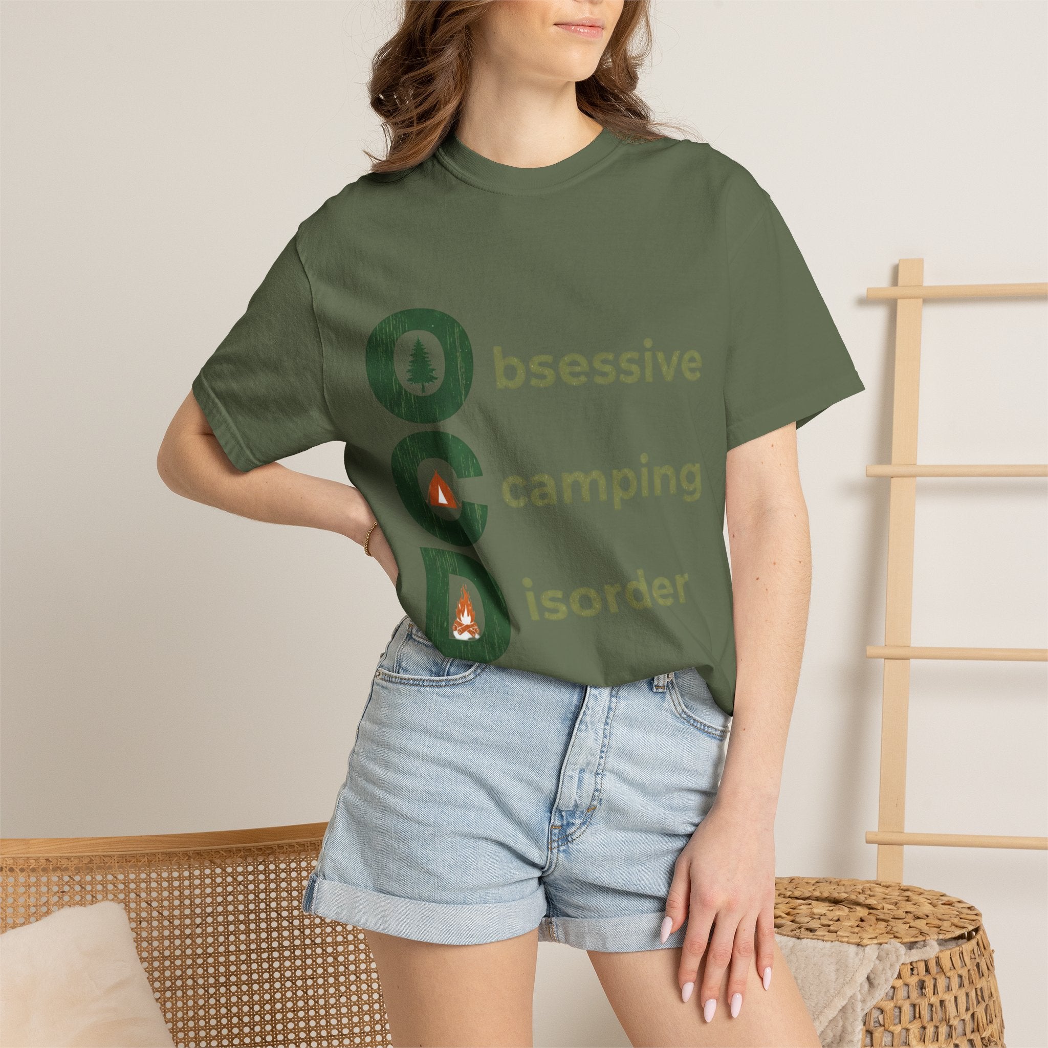 Camping T-Shirt — "Obsessive Camping Disorder" Graphic Tee (Outdoor Camper Gift)