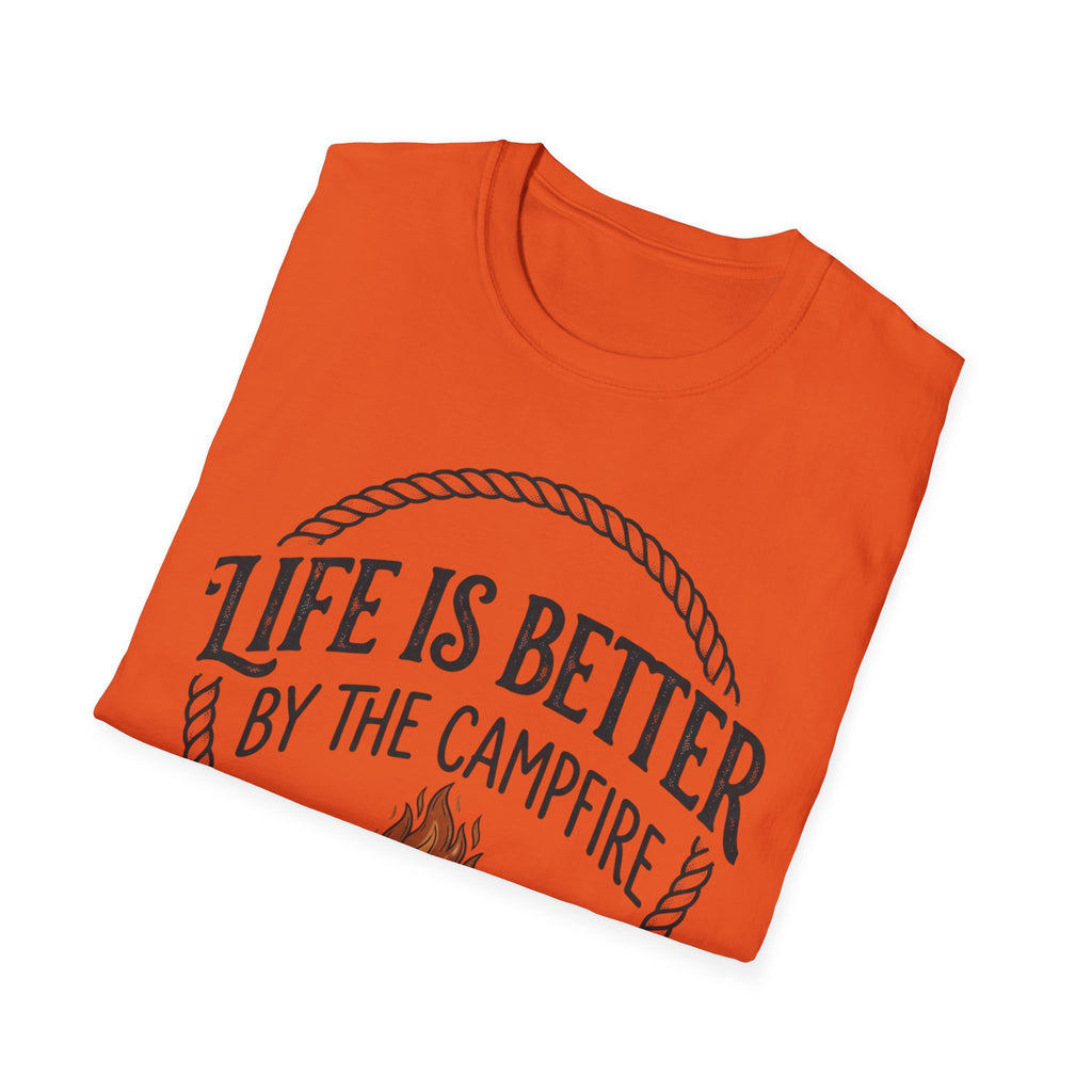 Campfire T-Shirt — "Life Is Better by the Campfire" Outdoor Camping Tee
