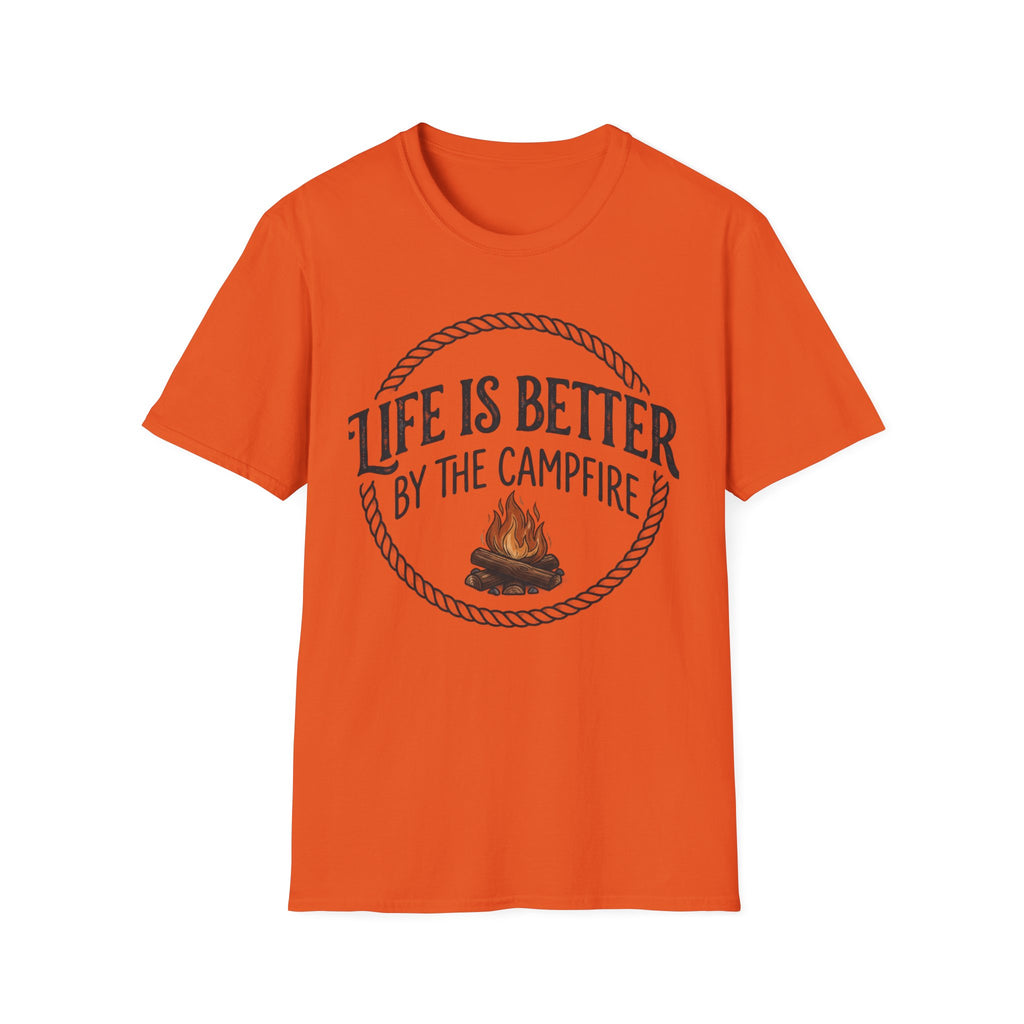 Campfire T-Shirt — "Life Is Better by the Campfire" Outdoor Camping Tee