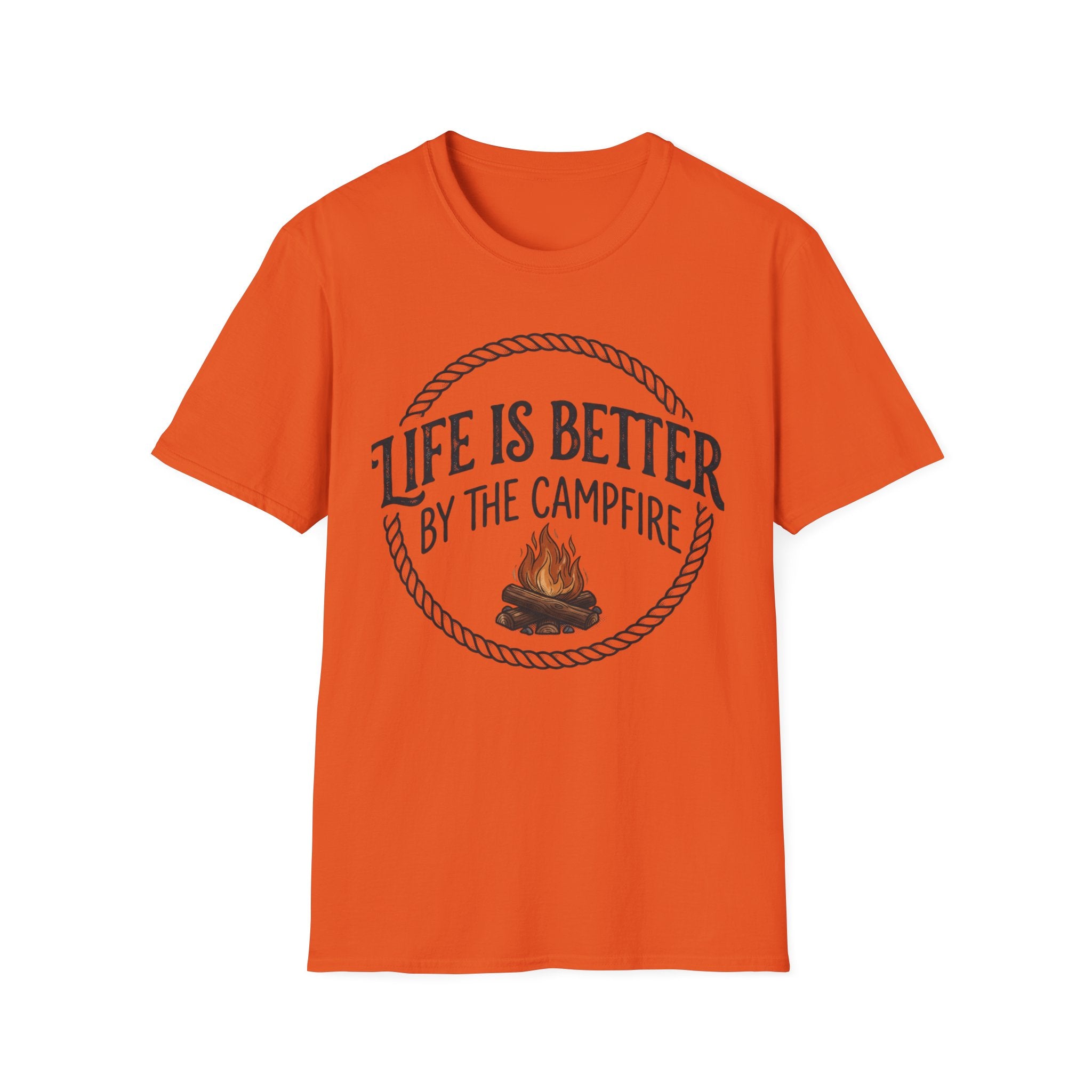 Campfire T-Shirt — "Life Is Better by the Campfire" Outdoor Camping Tee
