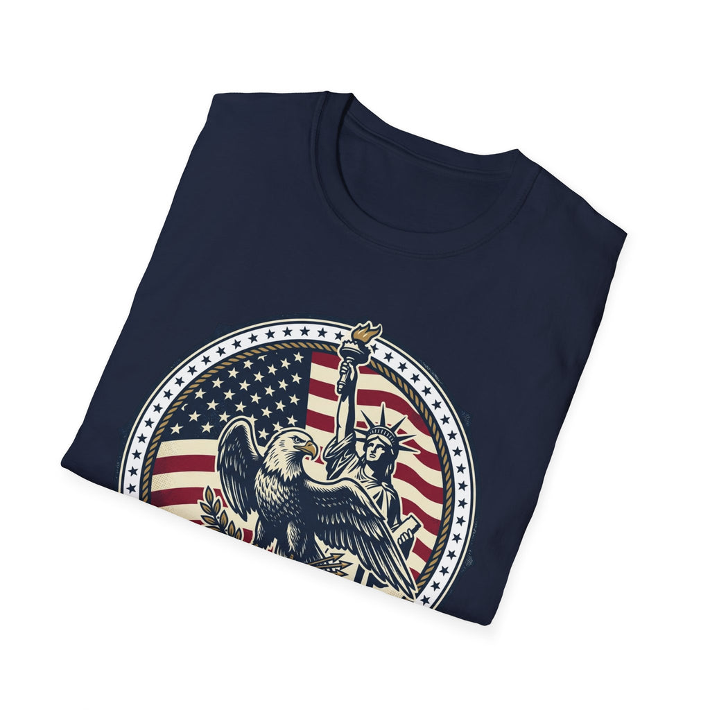 America 250 Years T-Shirt – Statue of Liberty Vintage Flag Graphic