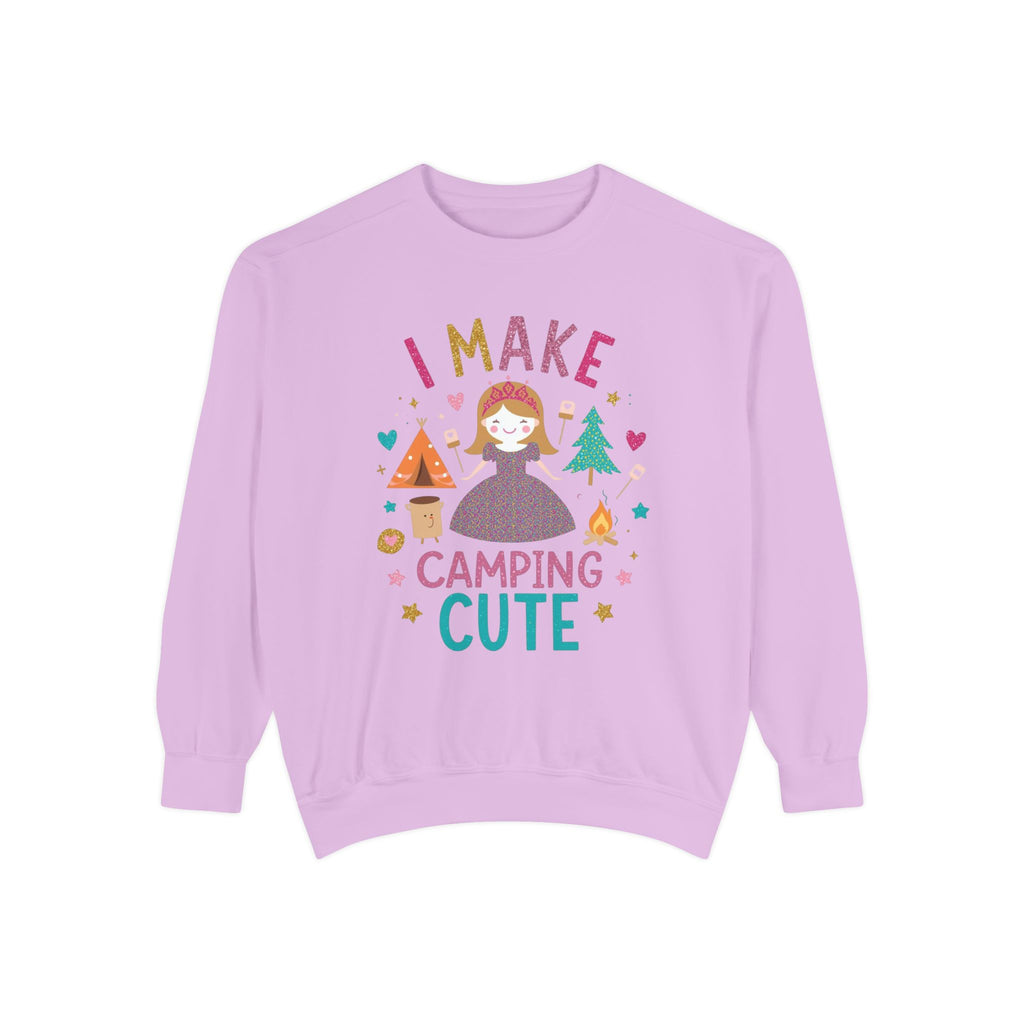 I Make Camping Cute Sweatshirt – "I Make Camping Cute" Graphic Crewneck