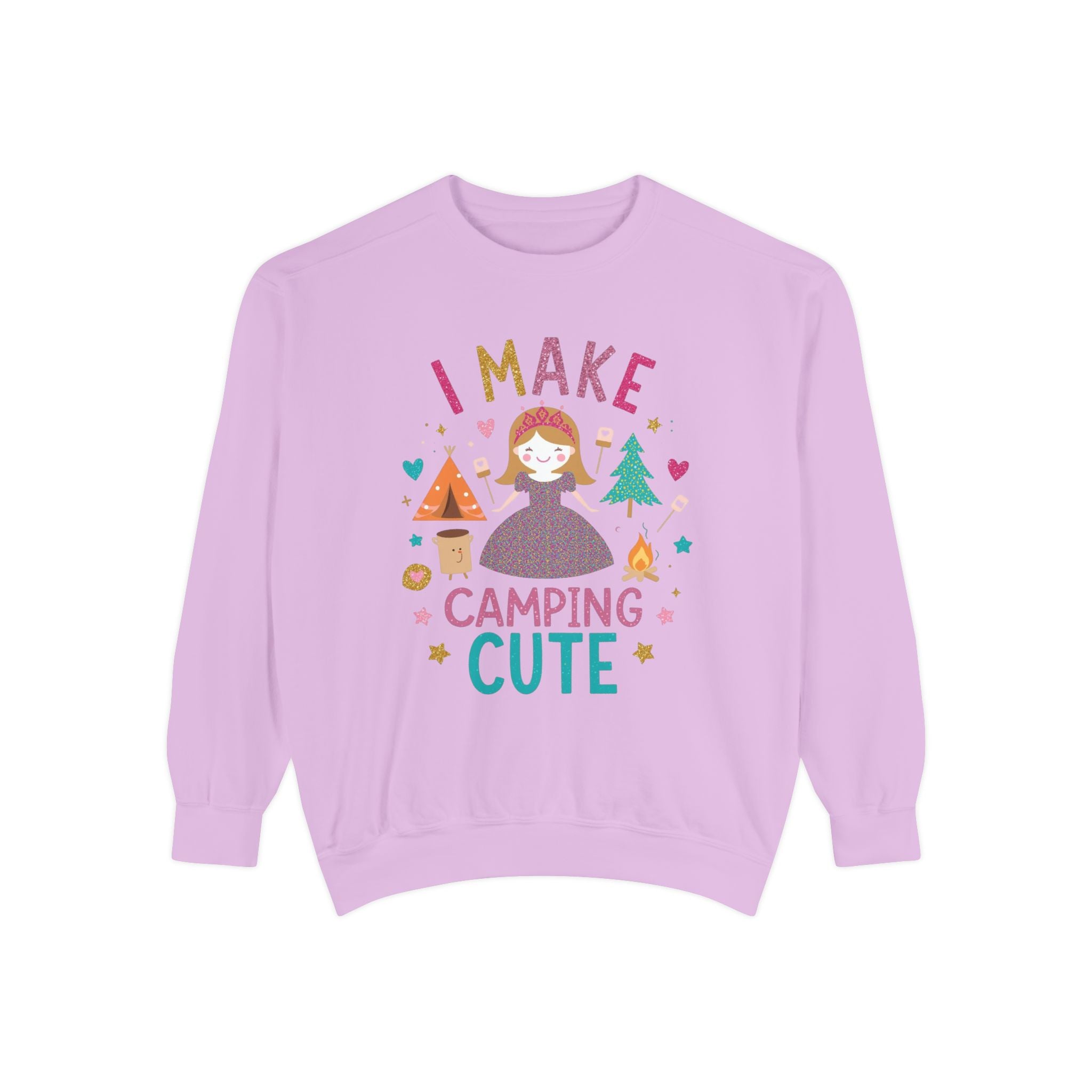 I Make Camping Cute Sweatshirt – "I Make Camping Cute" Graphic Crewneck