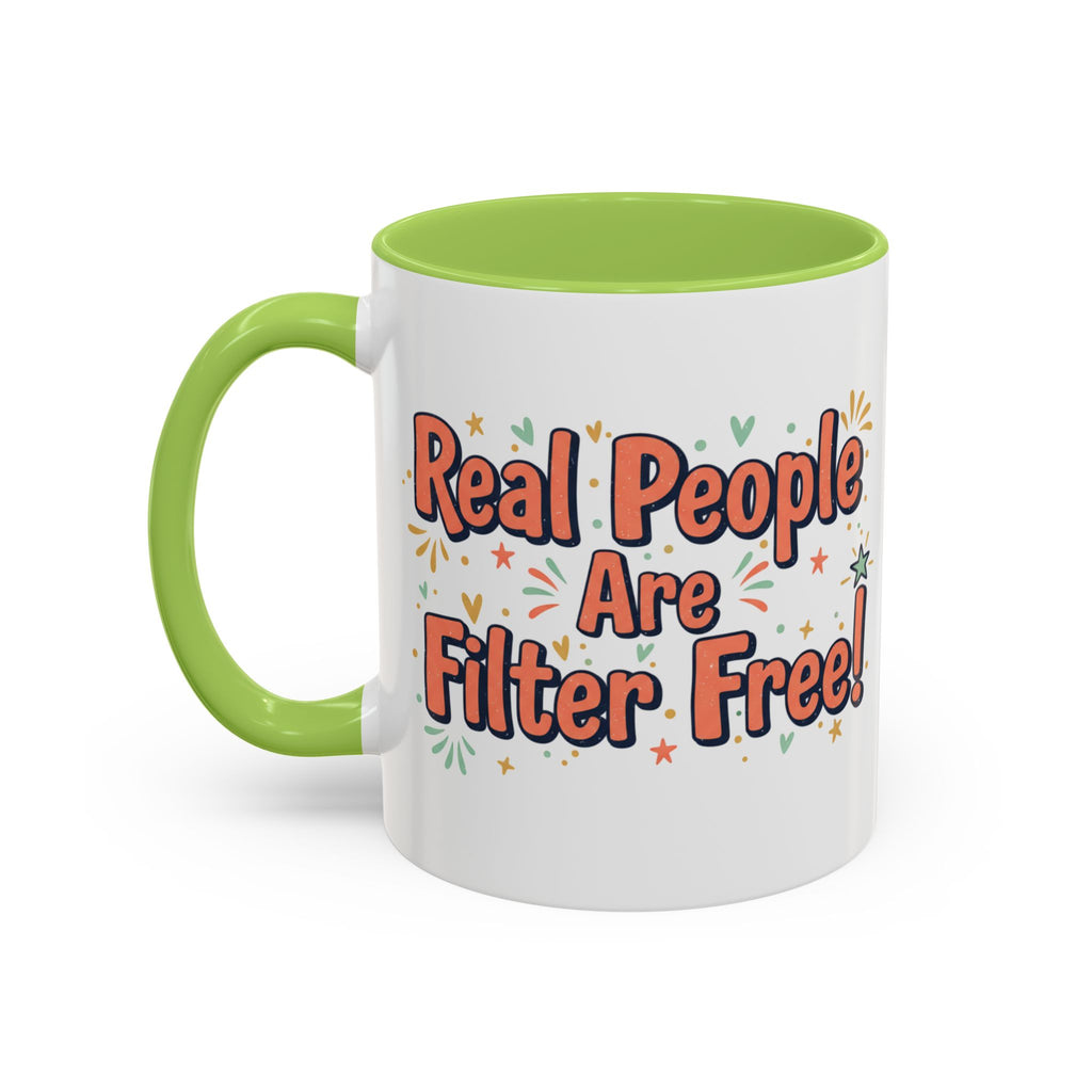 Funny People-Phobic Accent Coffee Mug — "People Make Me Tired" Retro Design (11/15 oz)
