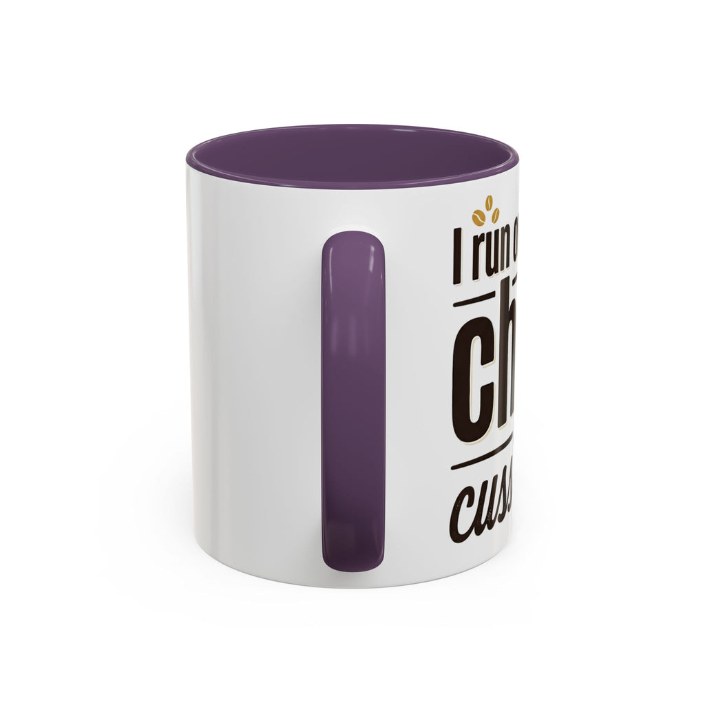 Coffee Mug - "Powered by Caffeine, Chaos & Cuss words" Accent 11/15oz
