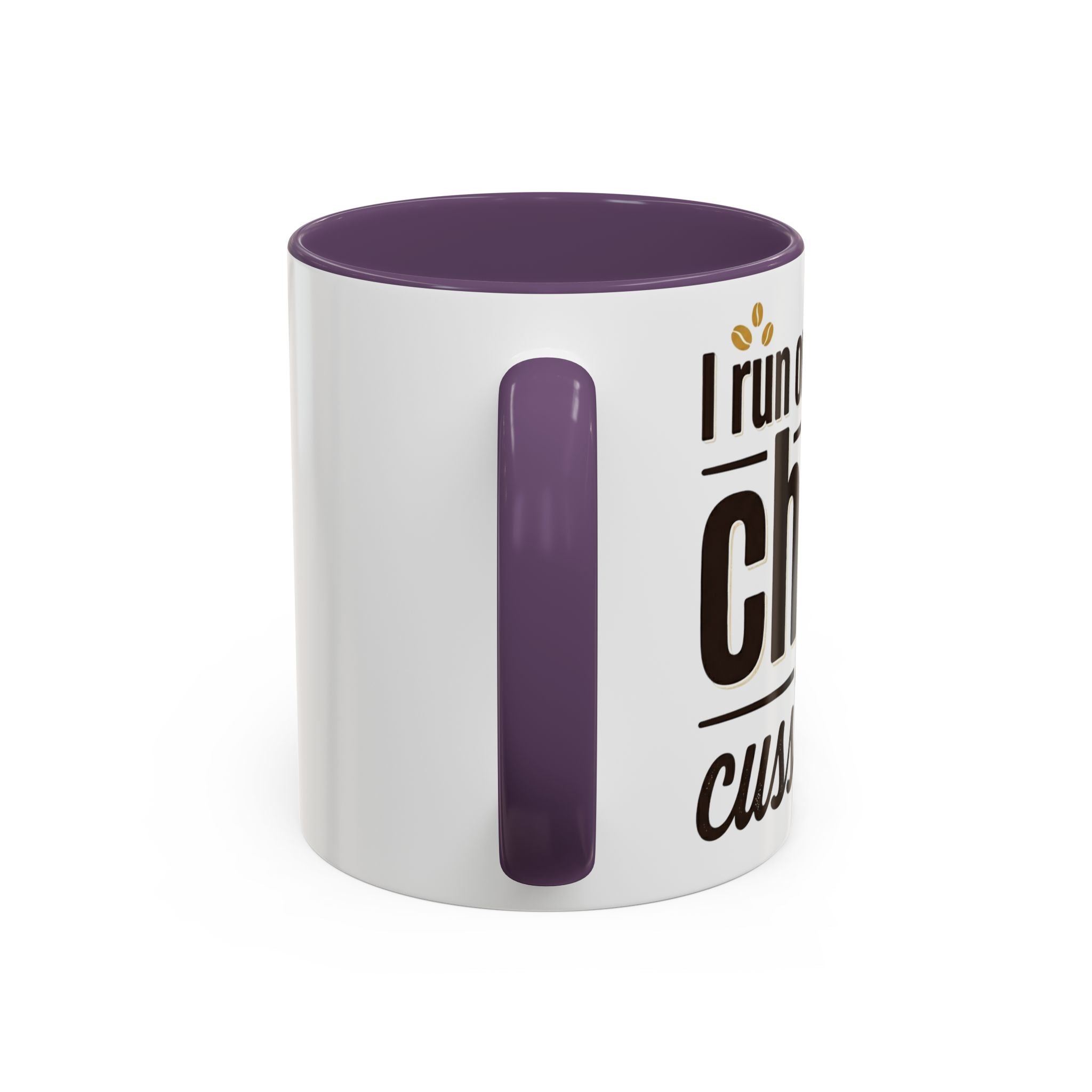 Coffee Mug - "Powered by Caffeine, Chaos & Cuss words" Accent 11/15oz