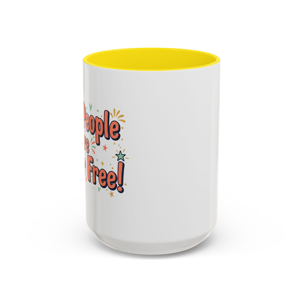 Funny People-Phobic Accent Coffee Mug — "People Make Me Tired" Retro Design (11/15 oz)