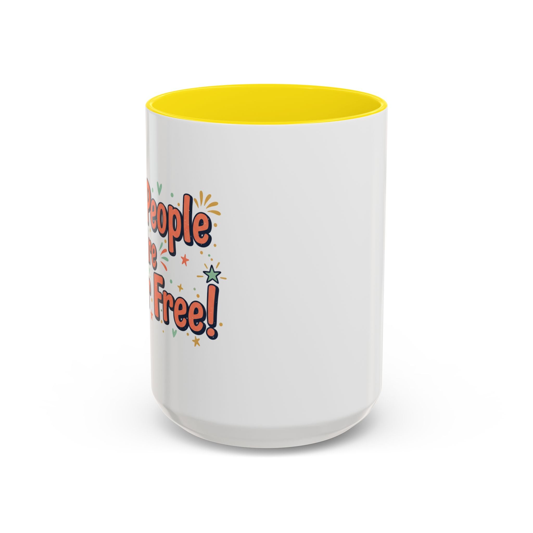 Funny People-Phobic Accent Coffee Mug — "People Make Me Tired" Retro Design (11/15 oz)