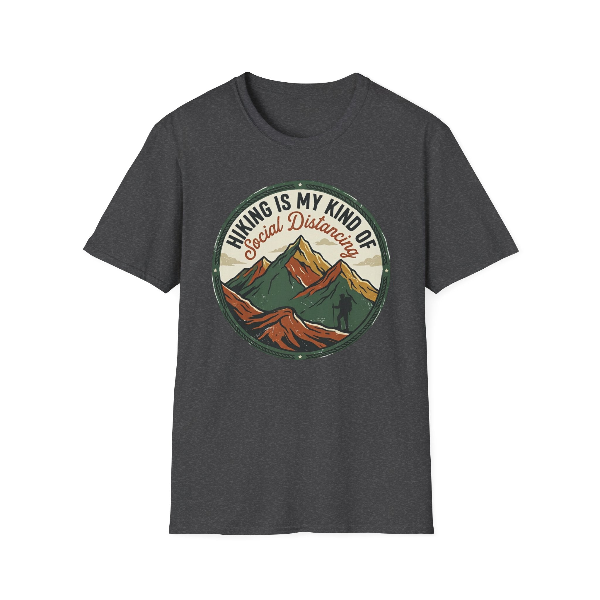 Hiking Is My Kind of Social Distancing T-Shirt — Vintage Mountain Outdoor Tee