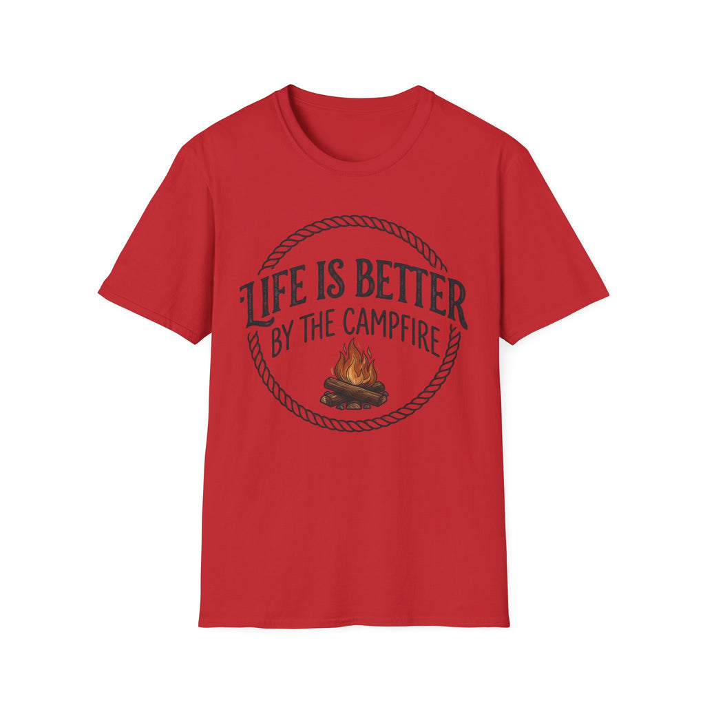 Campfire T-Shirt — "Life Is Better by the Campfire" Outdoor Camping Tee