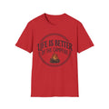 Campfire T-Shirt — "Life Is Better by the Campfire" Outdoor Camping Tee