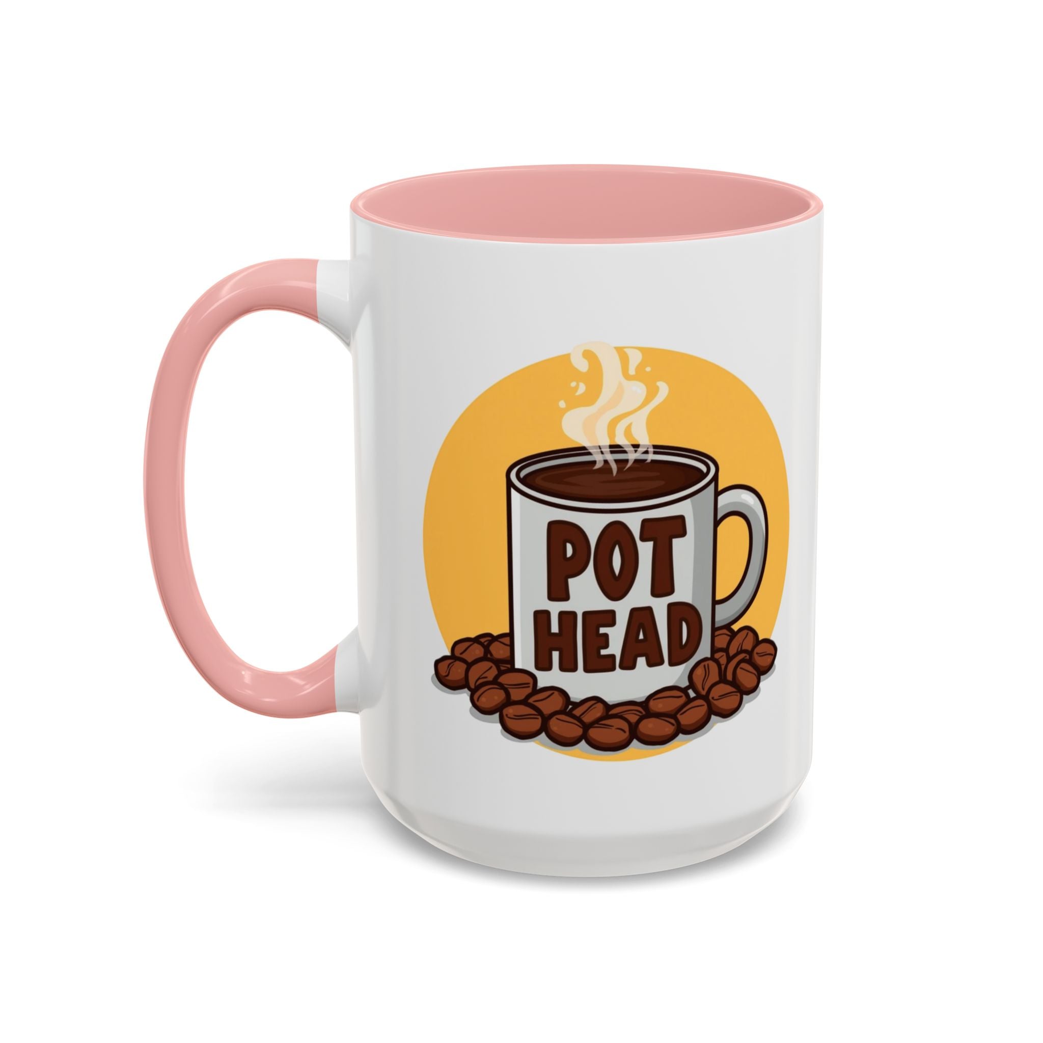 Coffee Mug - Funny coffee "Pot Head" Accent Mug (11/15oz)