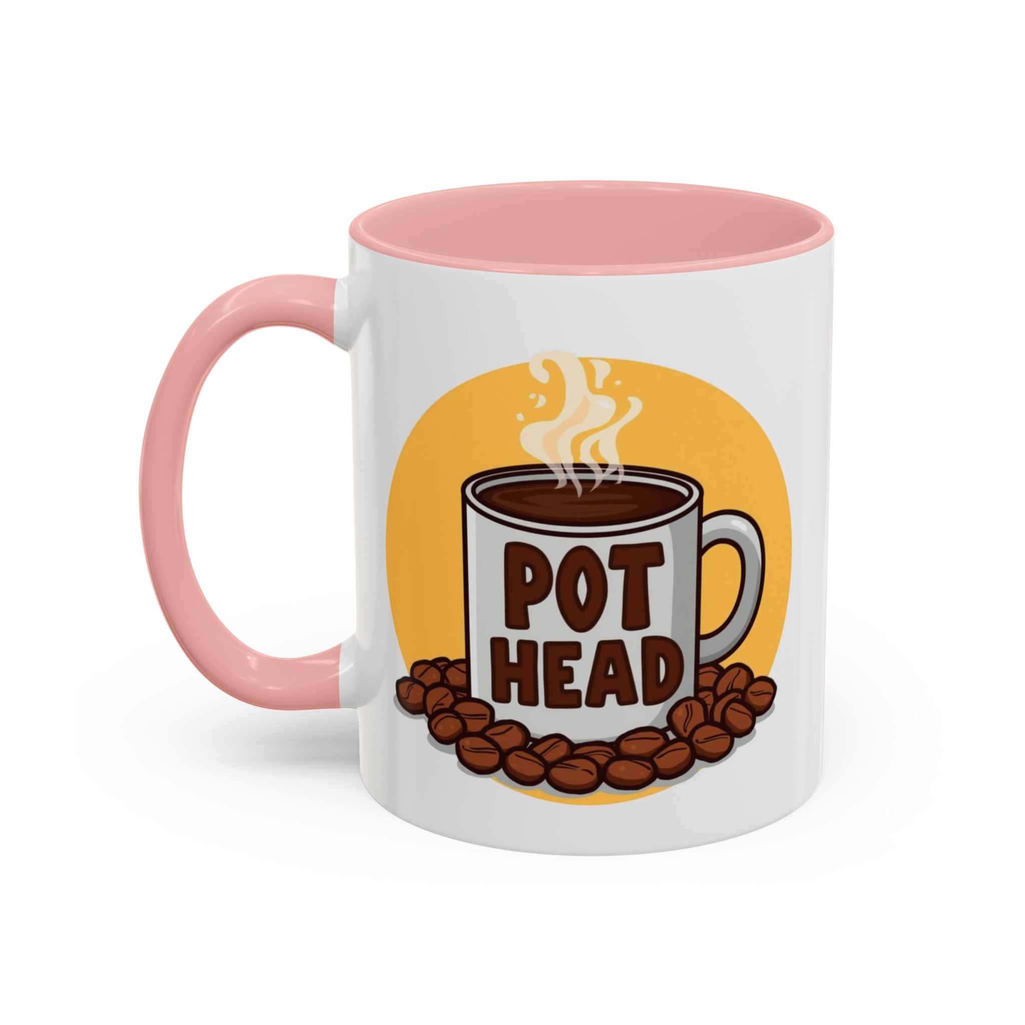 Coffee Mug - Funny coffee "Pot Head" Accent Mug (11/15oz)