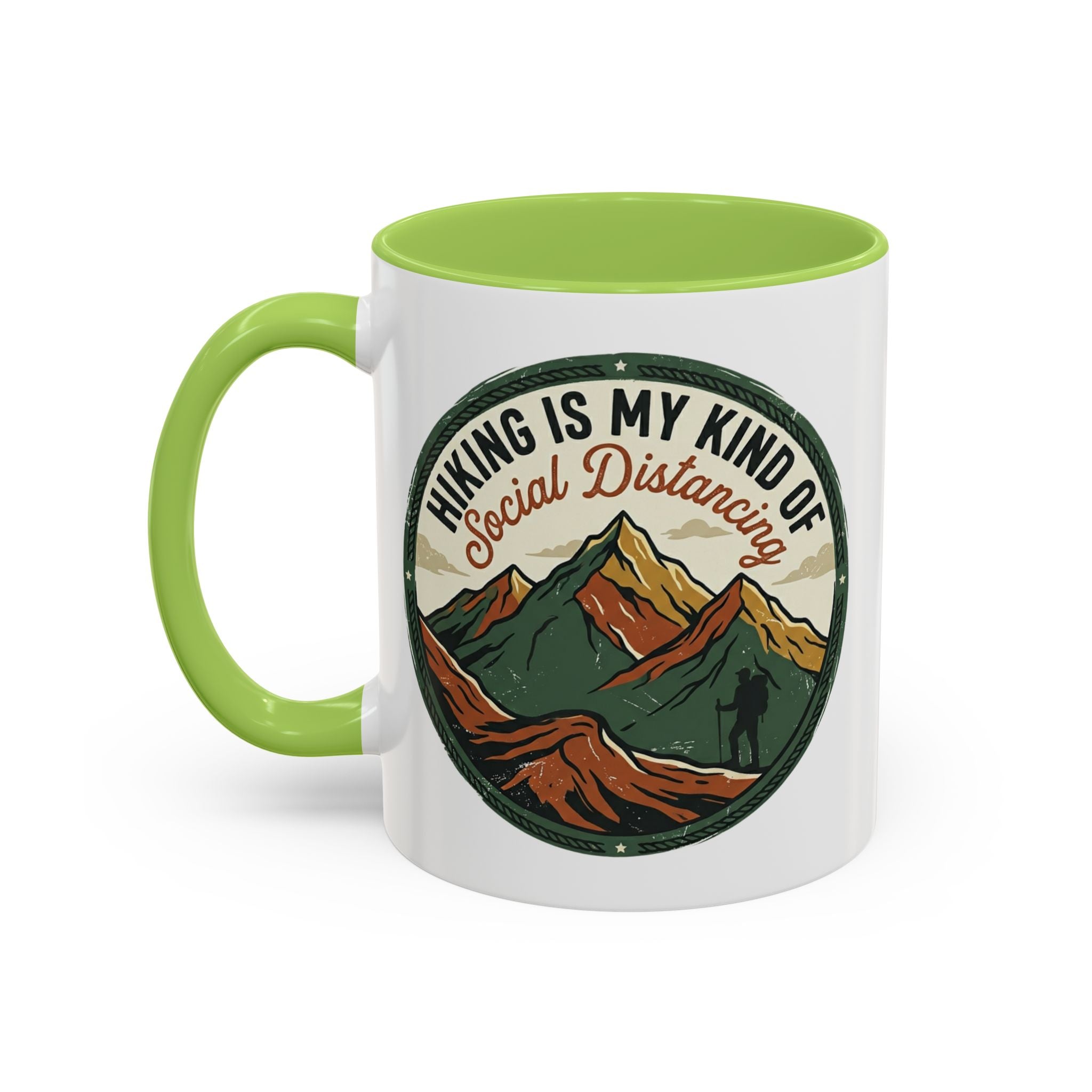 Hiking is my kind of social distancing Mug (11, 15oz)