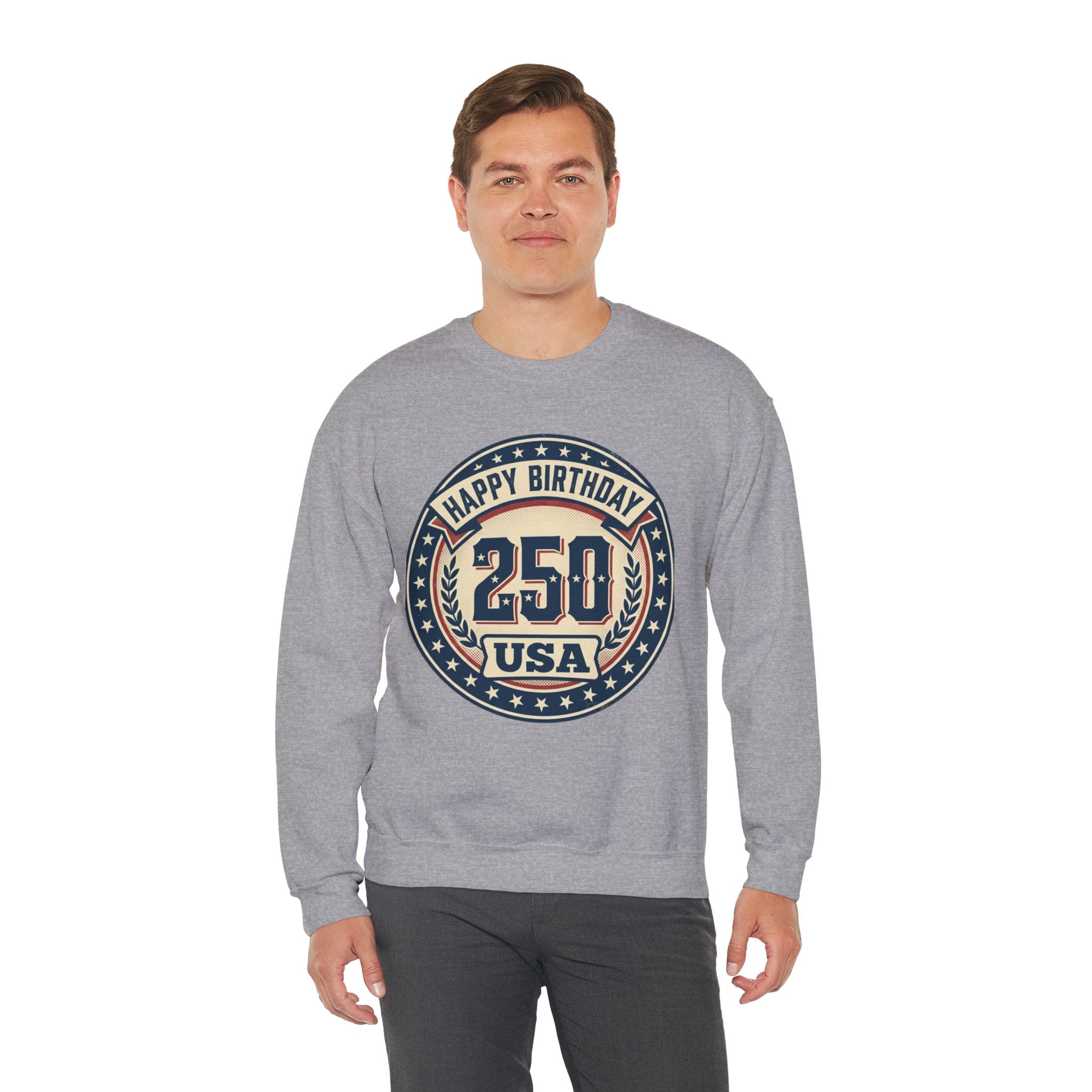 250th USA Birthday Crewneck Sweatshirt – Vintage Independence Celebration
