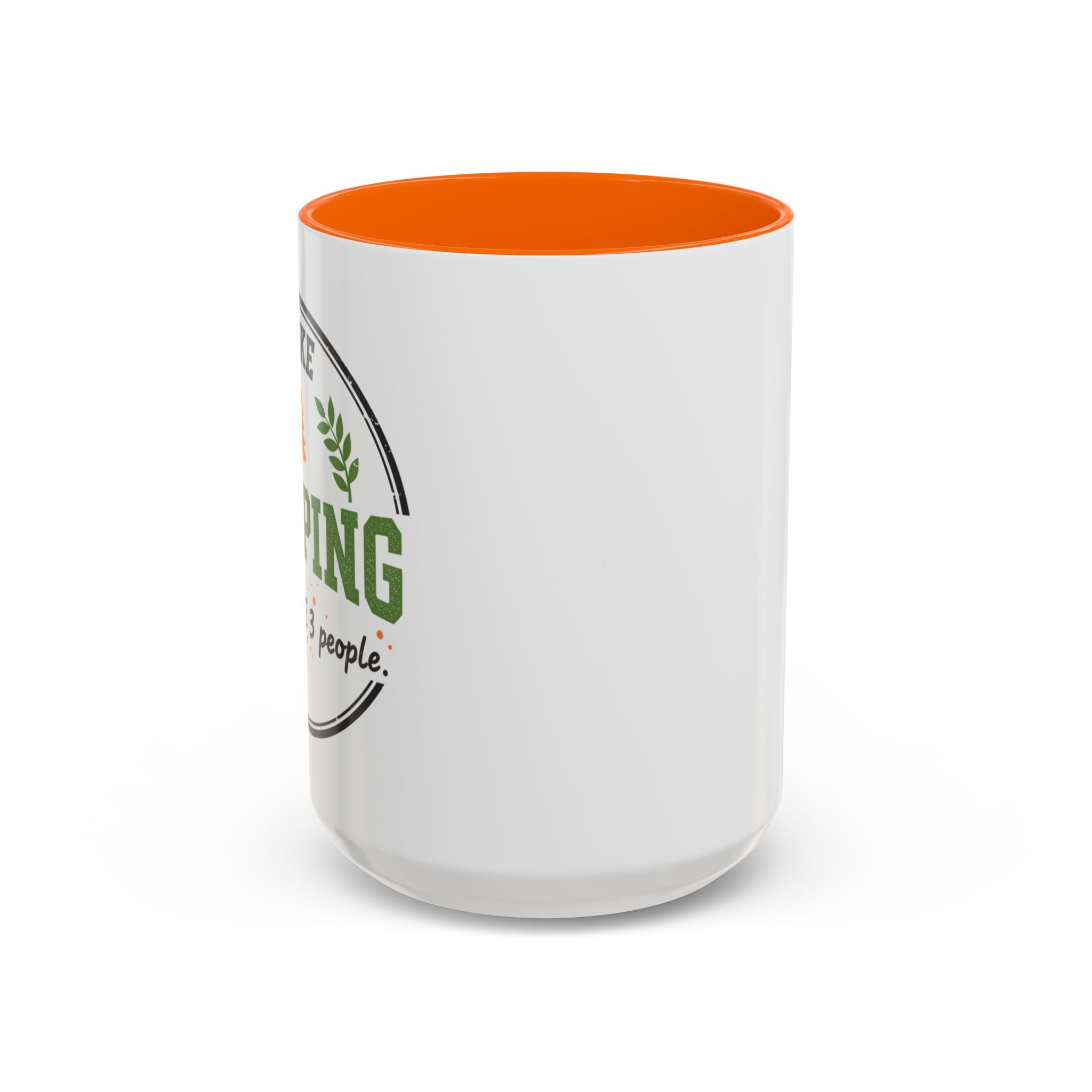 Funny Camping Accent Coffee Mug — I like CAMPING and MAYBE 3 people.
