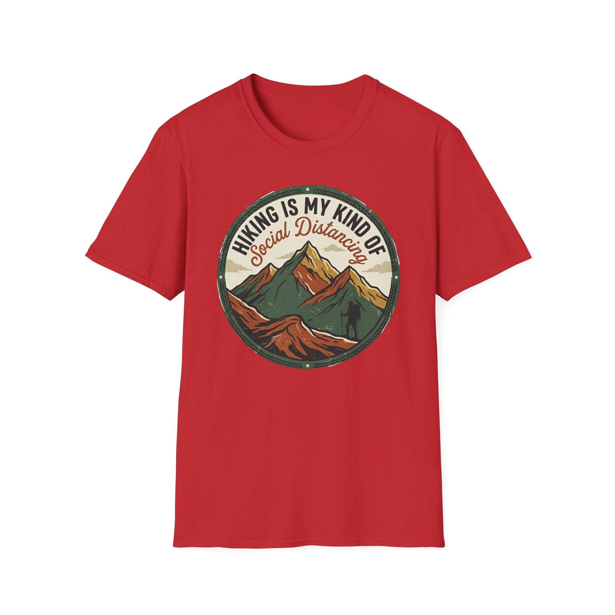 Hiking Is My Kind of Social Distancing T-Shirt — Vintage Mountain Outdoor Tee