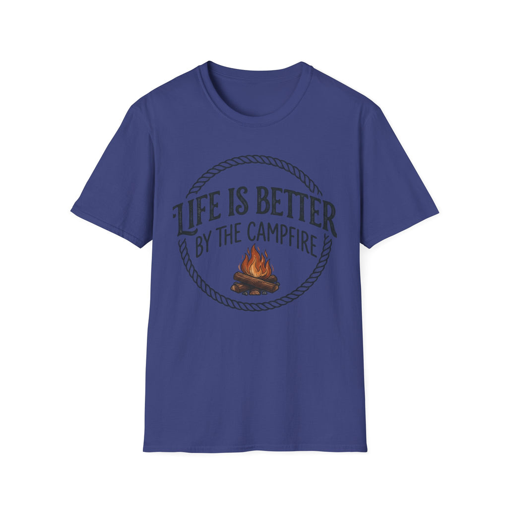 Campfire T-Shirt — "Life Is Better by the Campfire" Outdoor Camping Tee
