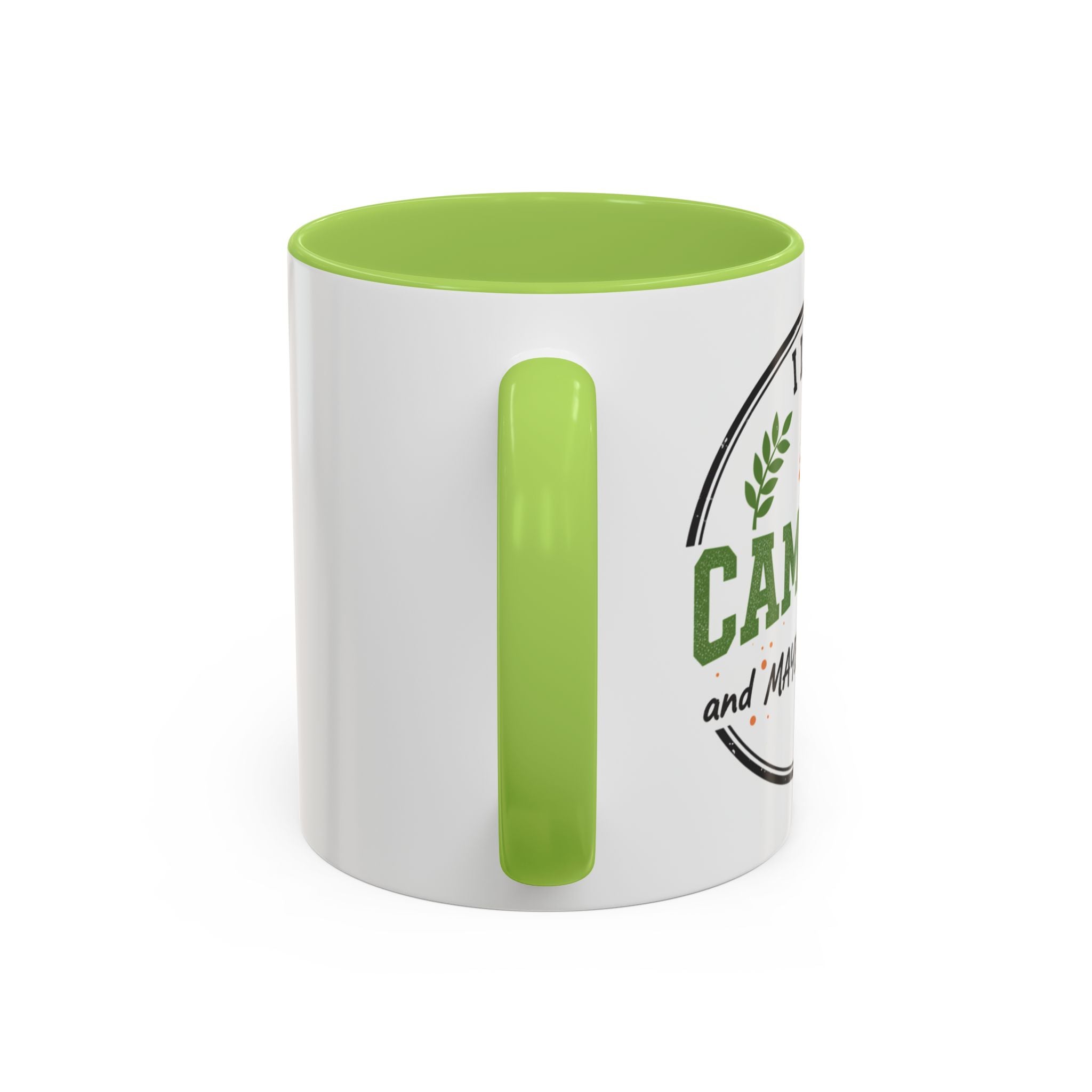 Funny Camping Accent Coffee Mug — I like CAMPING and MAYBE 3 people.