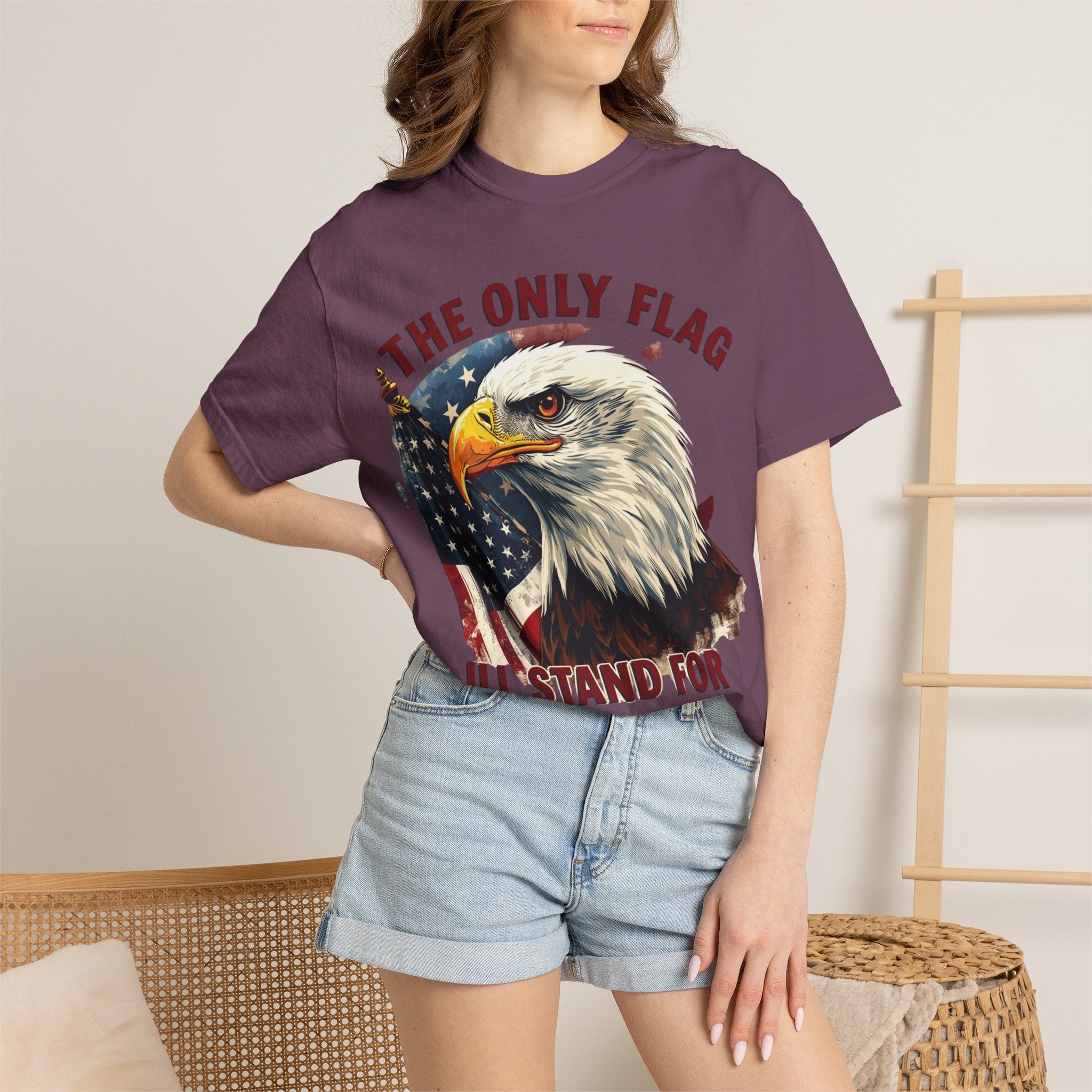 Patriotic Eagle T-Shirt — "The Only Flag I'll Stand For"