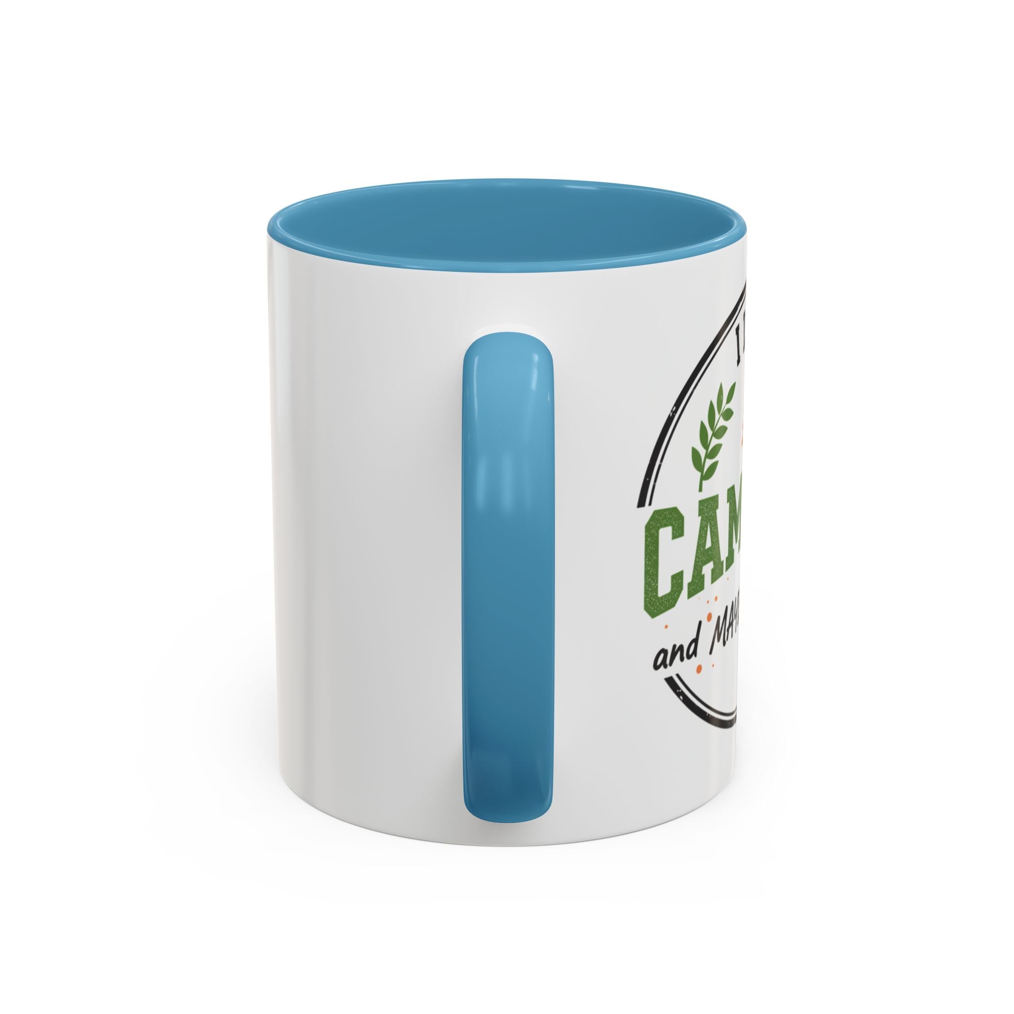 Funny Camping Accent Coffee Mug — I like CAMPING and MAYBE 3 people.