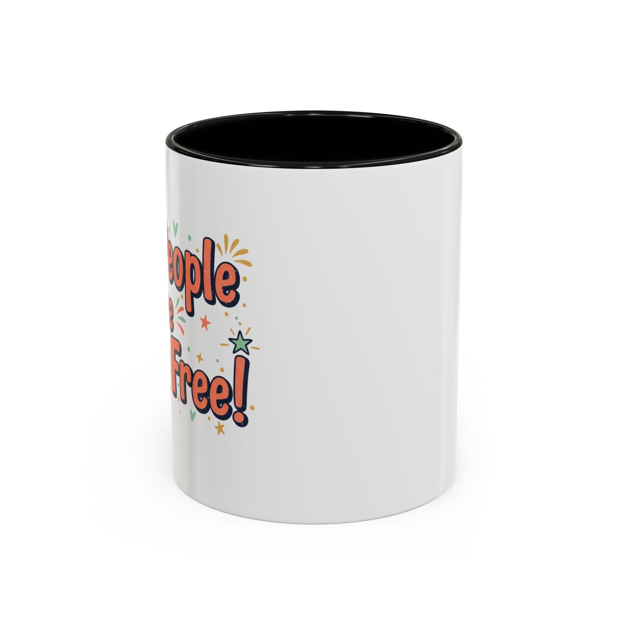 Funny People-Phobic Accent Coffee Mug — "People Make Me Tired" Retro Design (11/15 oz)
