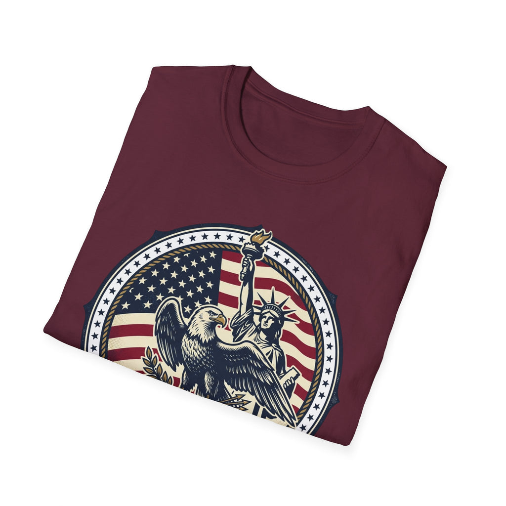 America 250 Years T-Shirt – Statue of Liberty Vintage Flag Graphic