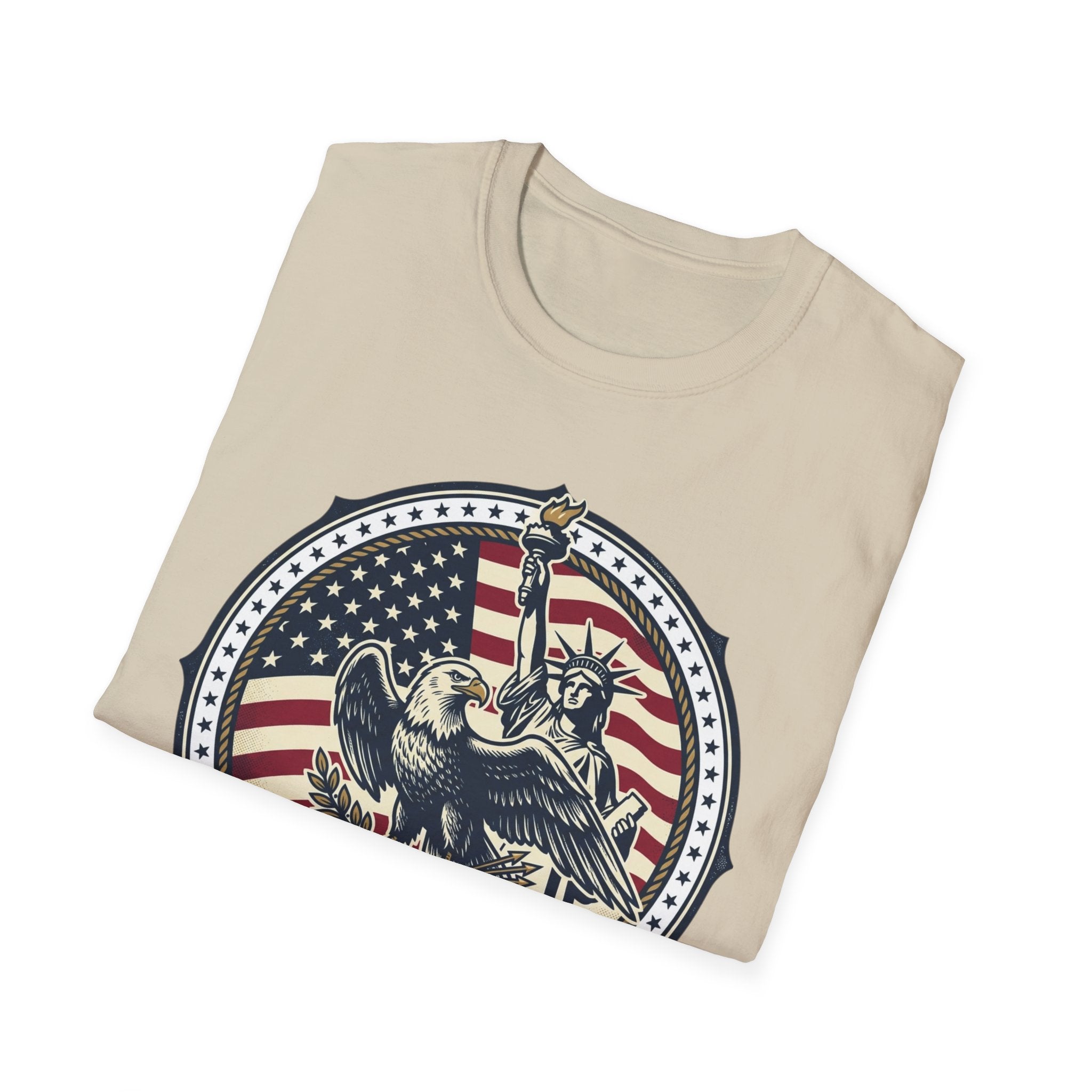 America 250 Years T-Shirt – Statue of Liberty Vintage Flag Graphic