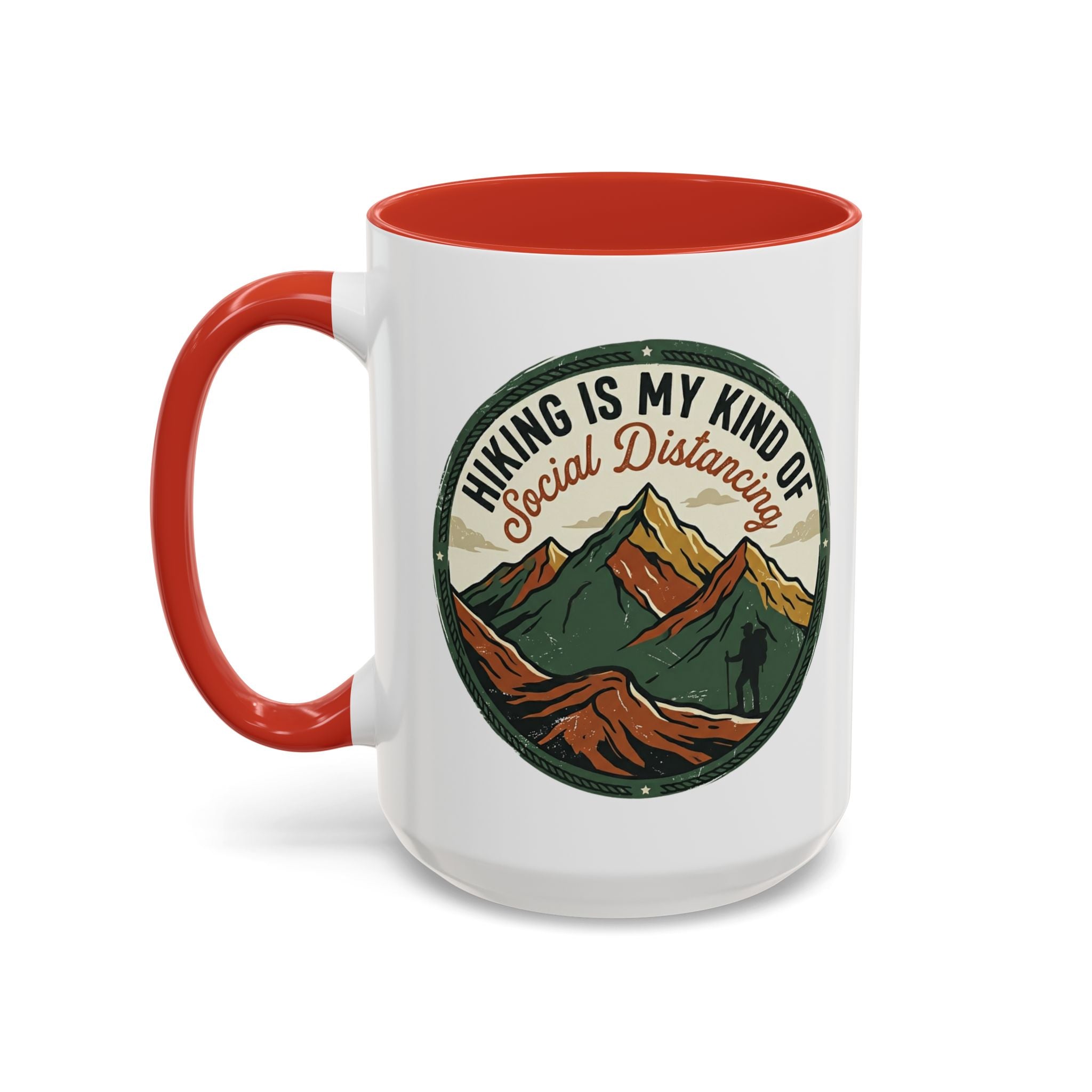 Hiking is my kind of social distancing Mug (11, 15oz)