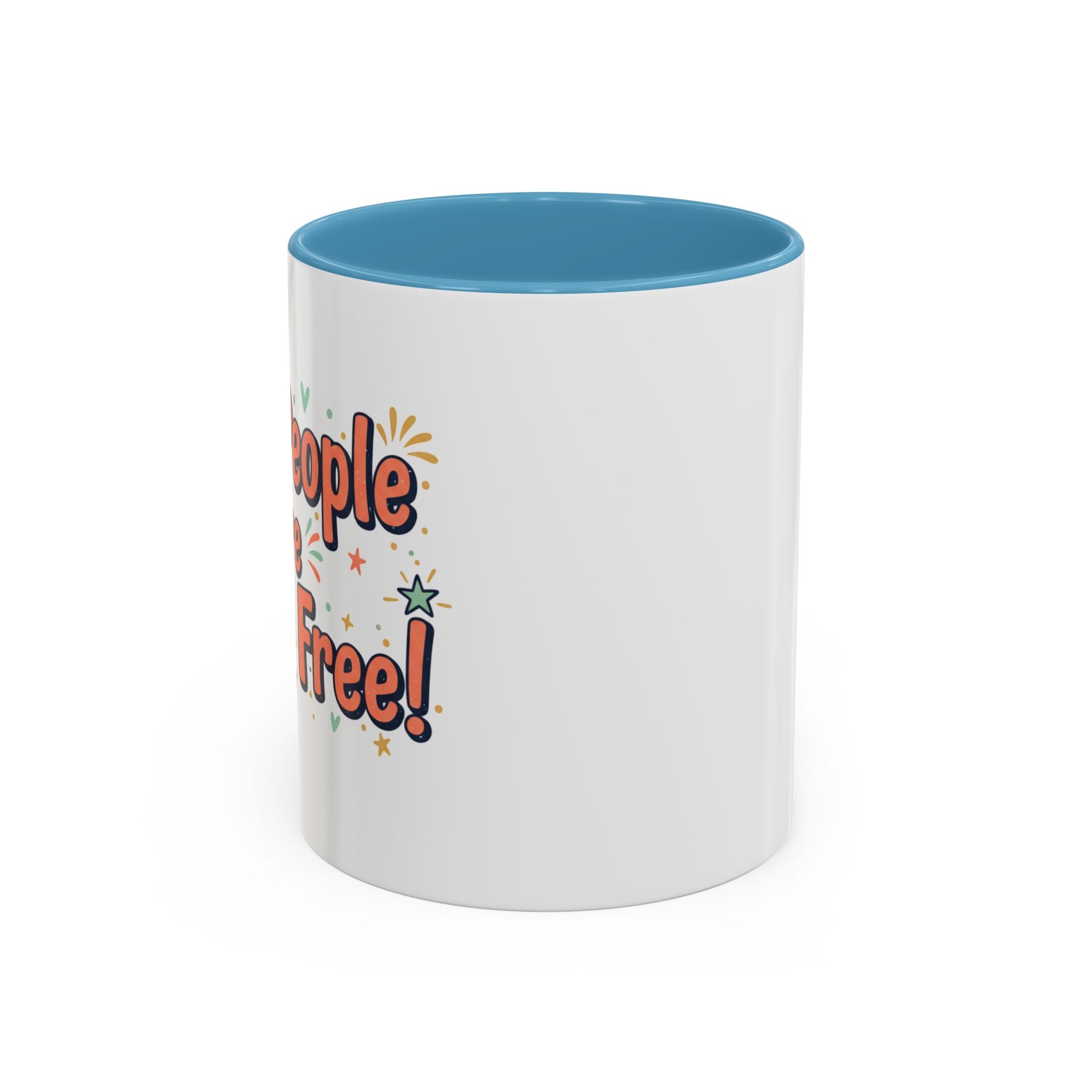 Funny People-Phobic Accent Coffee Mug — "People Make Me Tired" Retro Design (11/15 oz)