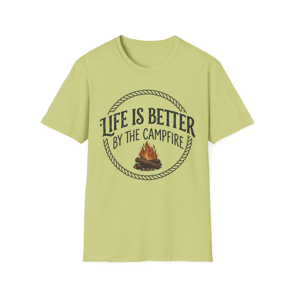 Campfire T-Shirt — "Life Is Better by the Campfire" Outdoor Camping Tee