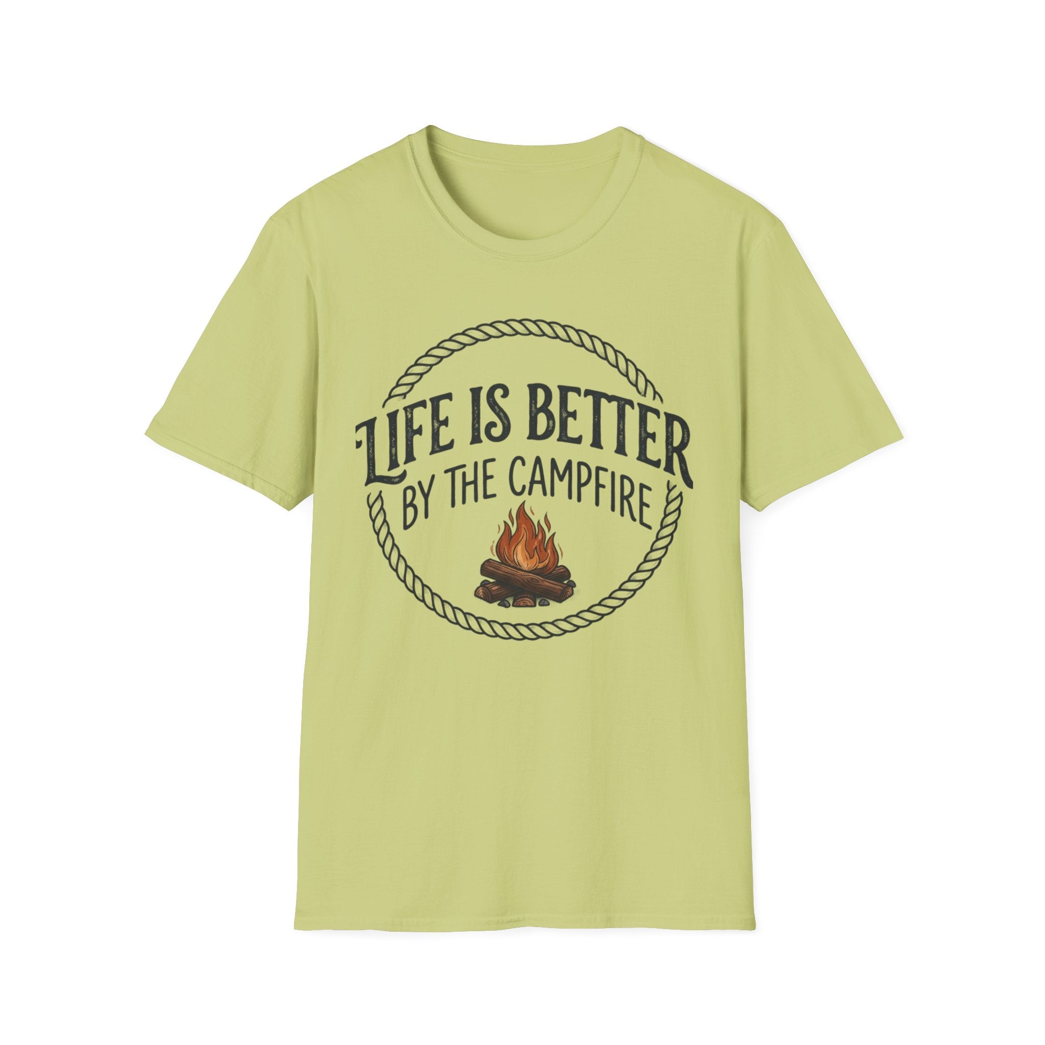 Campfire T-Shirt — "Life Is Better by the Campfire" Outdoor Camping Tee